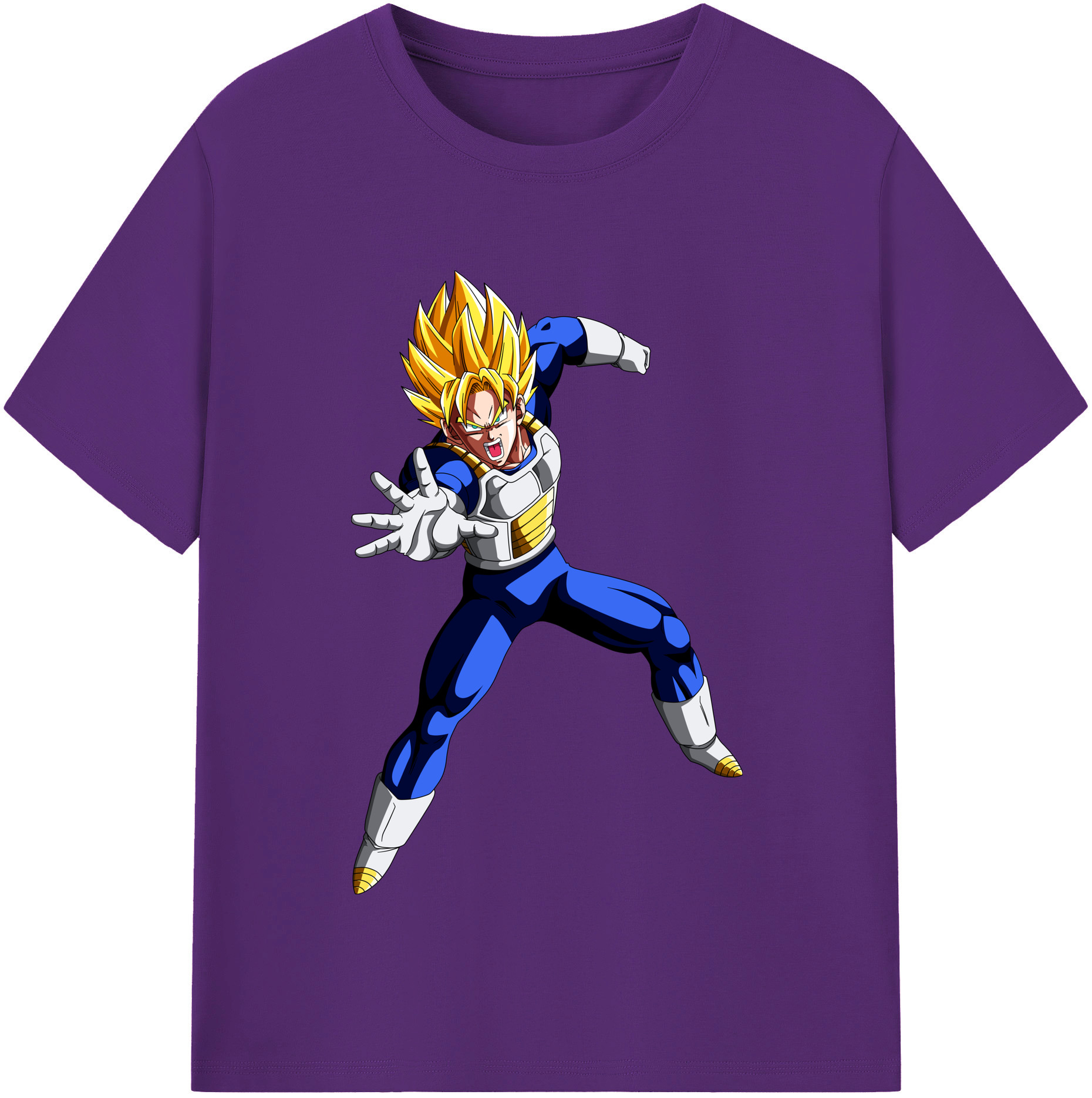 （画像用） ドラゴンボール ベジータ四世（Bejīta Yonsei）DRAGON BALL Vegeta IV 綿100％半袖Tシャツ（フロントプリント）