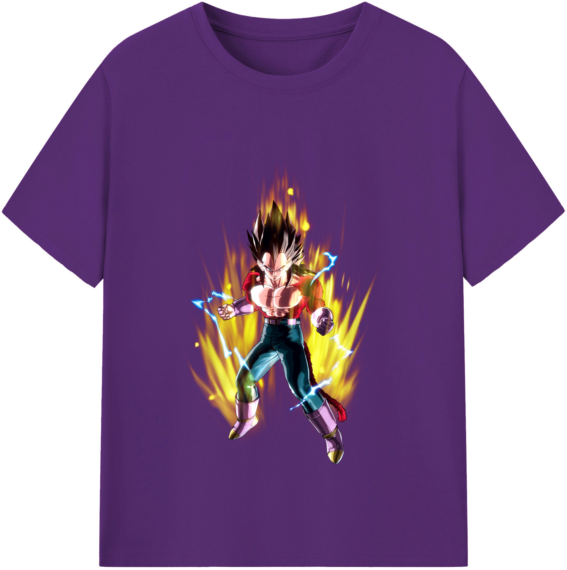 （画像用） ドラゴンボール ベジータ四世（Bejīta Yonsei）DRAGON BALL Vegeta IV 綿100％半袖Tシャツ（フロントプリント）