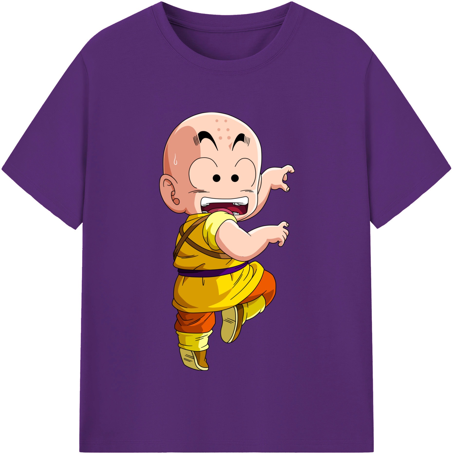 （画像用） ドラゴンボール クリリン DRAGON BALL krillin 綿100％半袖Tシャツ（フロントプリント）