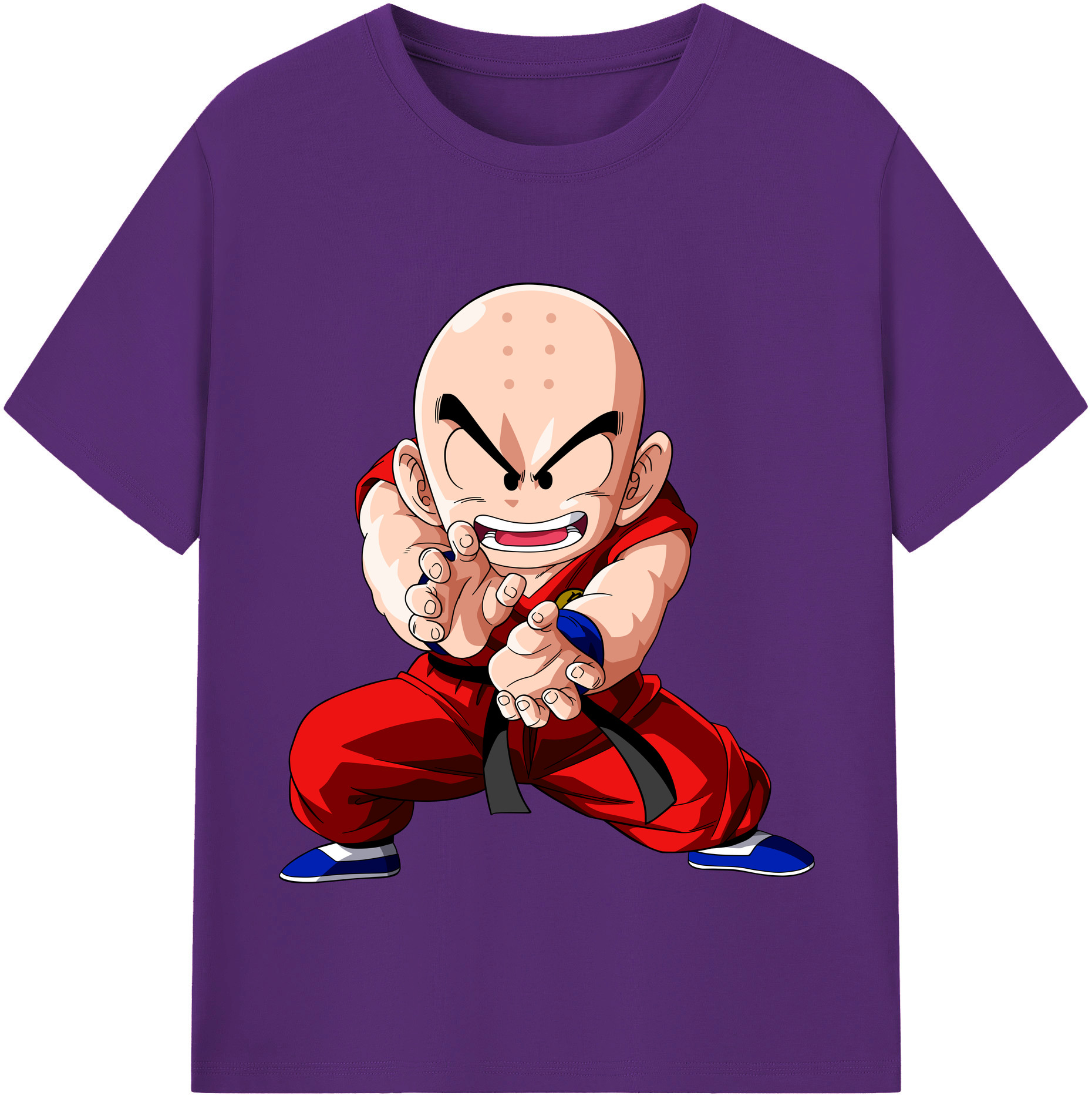 （画像用） ドラゴンボール クリリン DRAGON BALL krillin 綿100％半袖Tシャツ（フロントプリント）