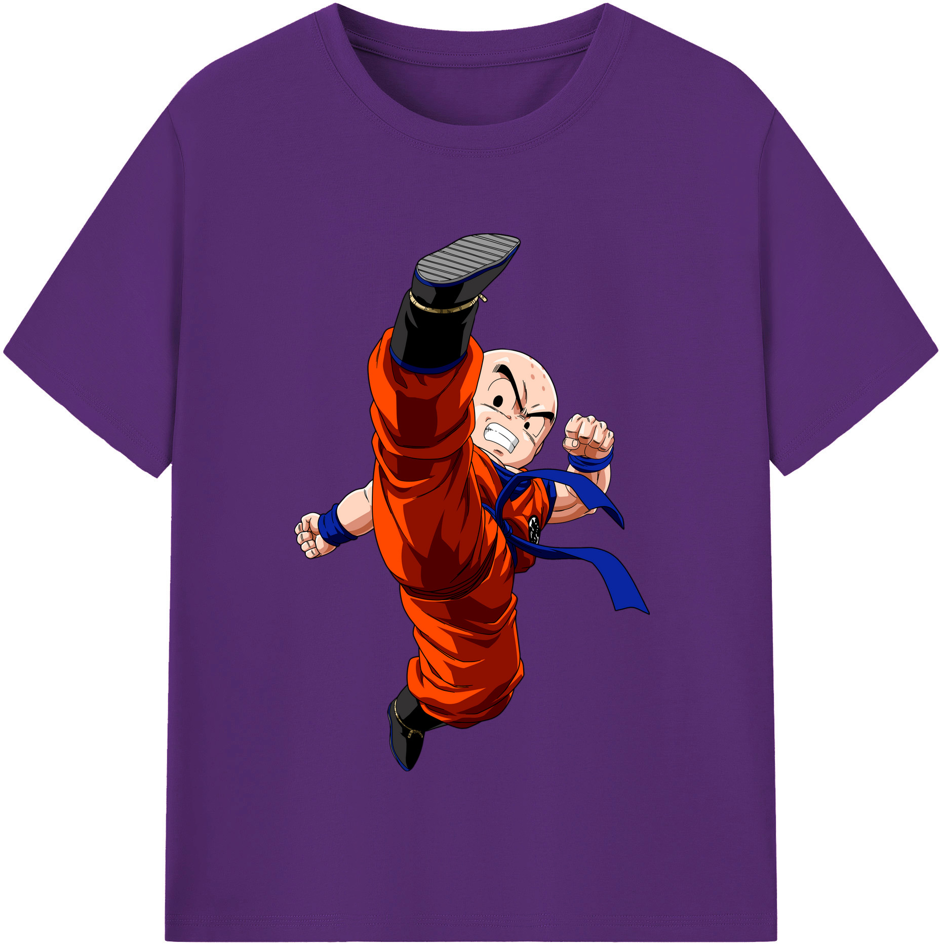 （画像用） ドラゴンボール クリリン DRAGON BALL krillin 綿100％半袖Tシャツ（フロントプリント）