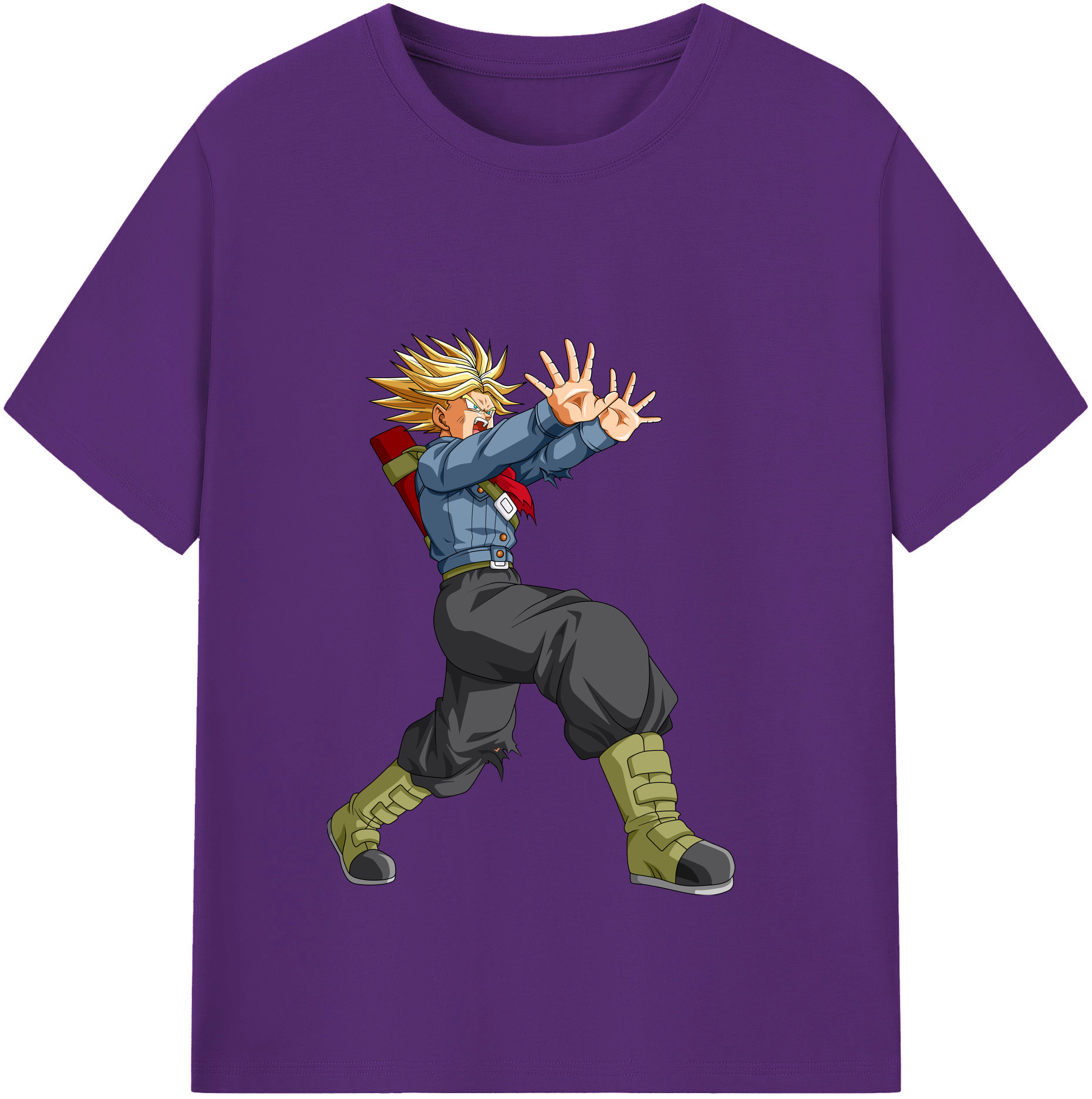 （画像用） ドラゴンボール トランクス（Torankusu）DRAGON BALL Trunks 綿100％半袖Tシャツ（フロントプリント）
