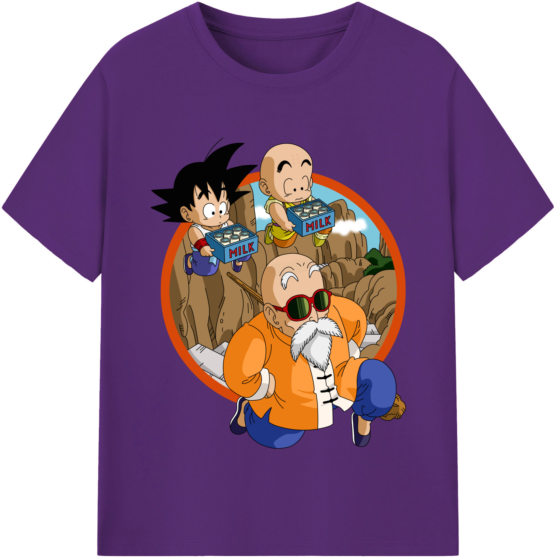 （画像用） ドラゴンボール 亀仙人（かめせんにん） DRAGON BALL Master Roshi Kame Sennin 綿100％半袖Tシャツ（フロントプリント）
