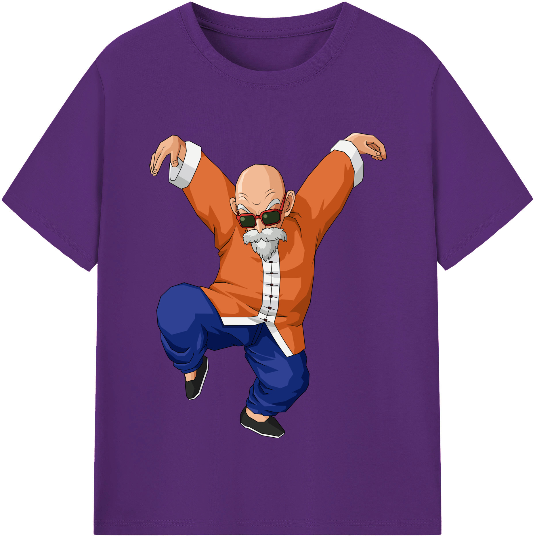 （画像用） ドラゴンボール 亀仙人（かめせんにん） DRAGON BALL Master Roshi Kame Sennin 綿100％半袖Tシャツ（フロントプリント）