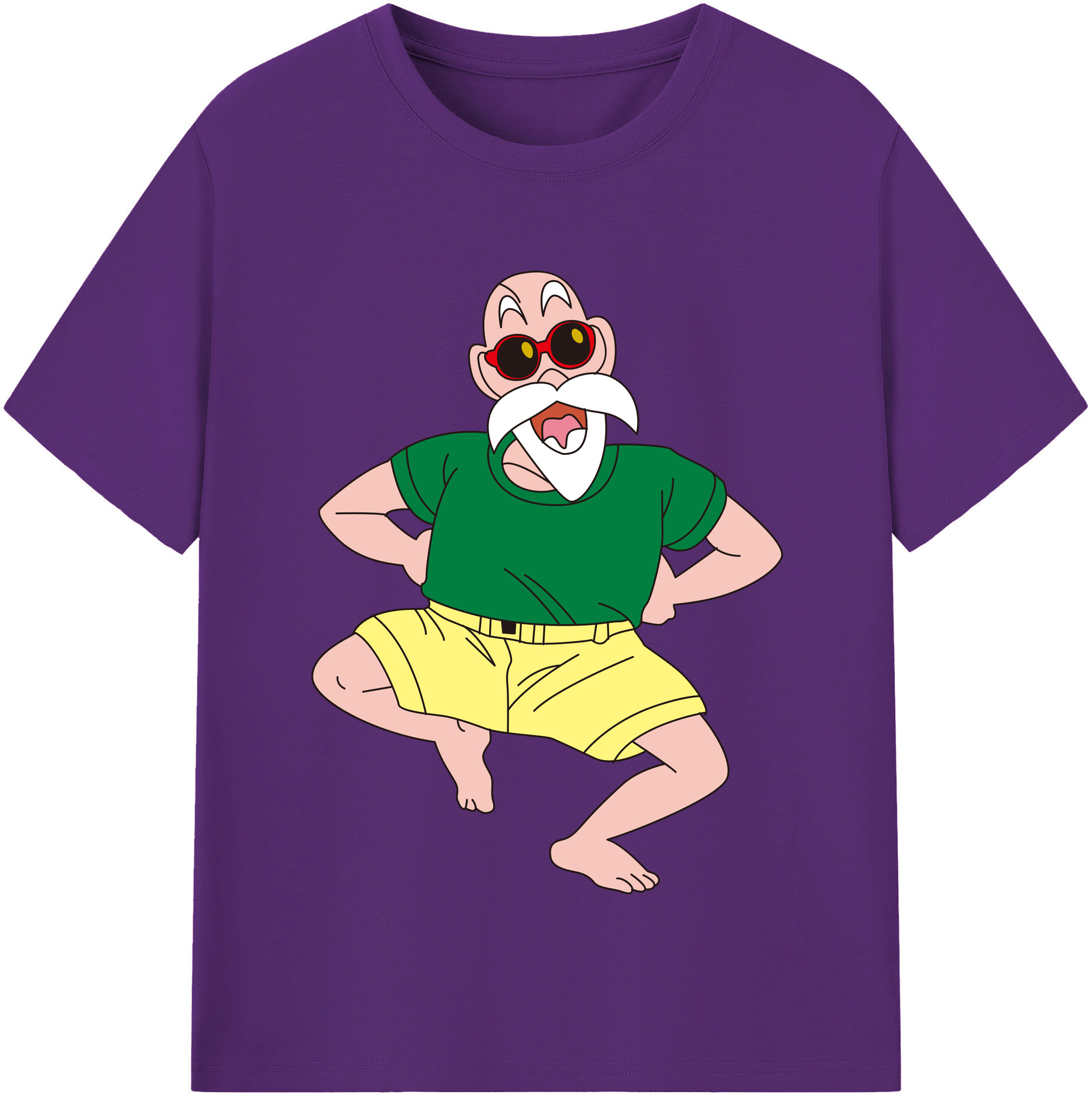 （画像用） ドラゴンボール 亀仙人（かめせんにん） DRAGON BALL Master Roshi Kame Sennin 綿100％半袖Tシャツ（フロントプリント）