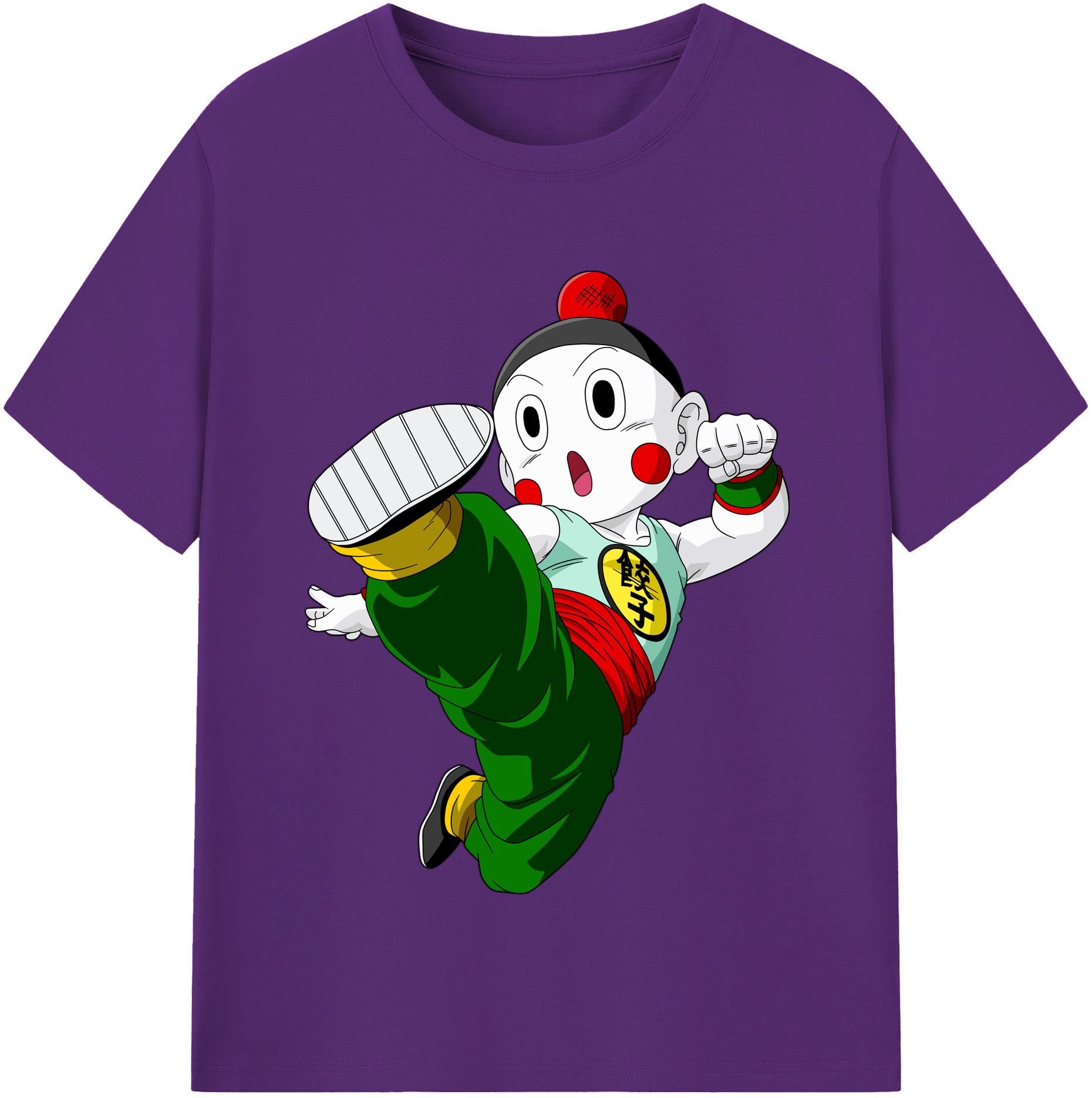 （画像用） ドラゴンボール 餃子（チャオズ）DRAGON BALL Chaoz 綿100％半袖Tシャツ（フロントプリント）