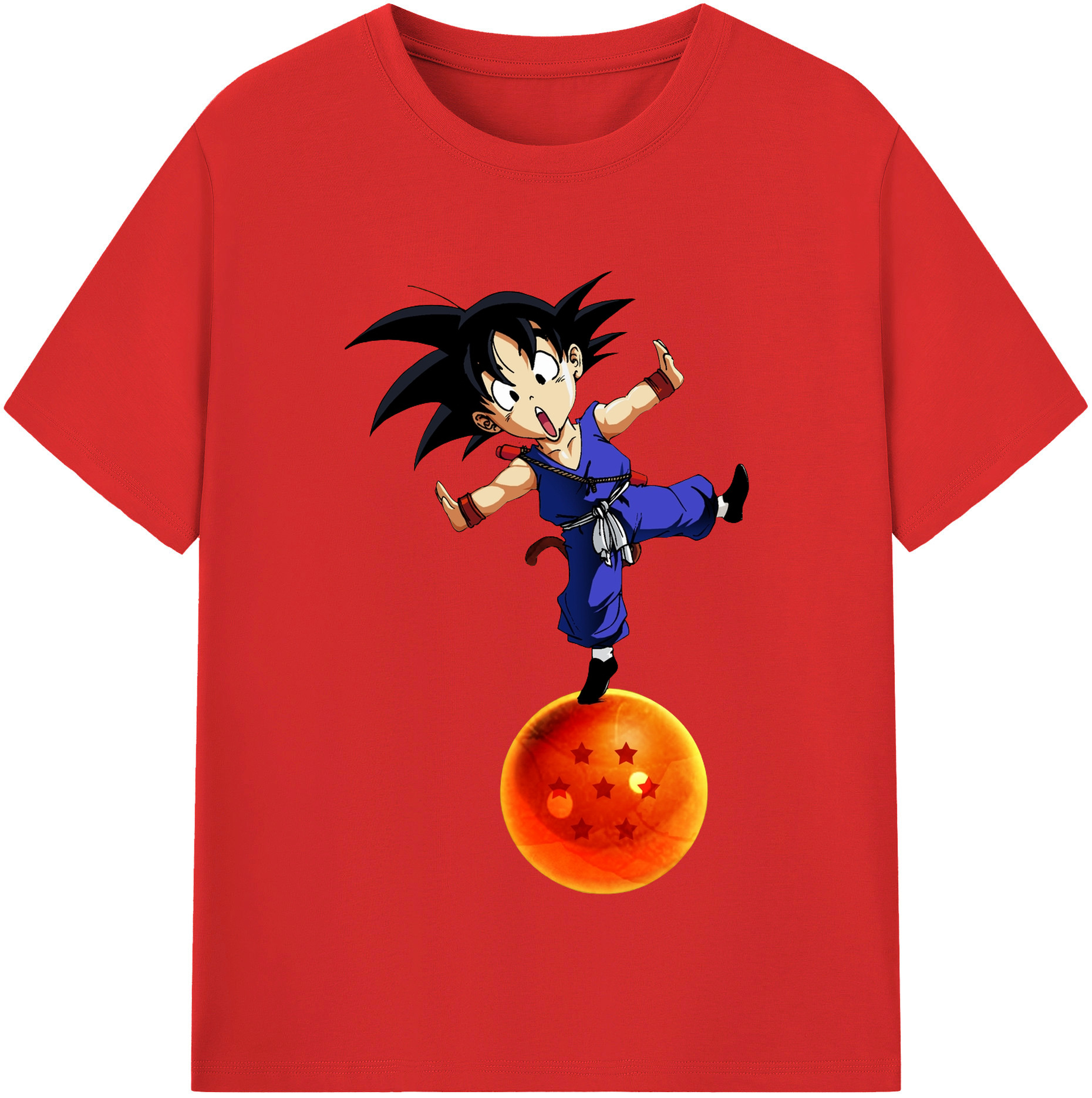 （画像用） ドラゴンボール 孫悟空（そん ごくう）Son Goku カカロット DRAGON BALL Kakarotto 綿100％半袖Tシャツ（フロントプリント）