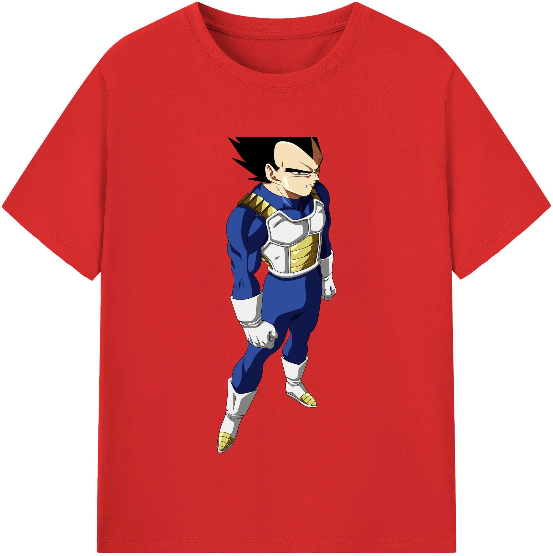 （画像用） ドラゴンボール ベジータ四世（Bejīta Yonsei）DRAGON BALL Vegeta IV 綿100％半袖Tシャツ（フロントプリント）