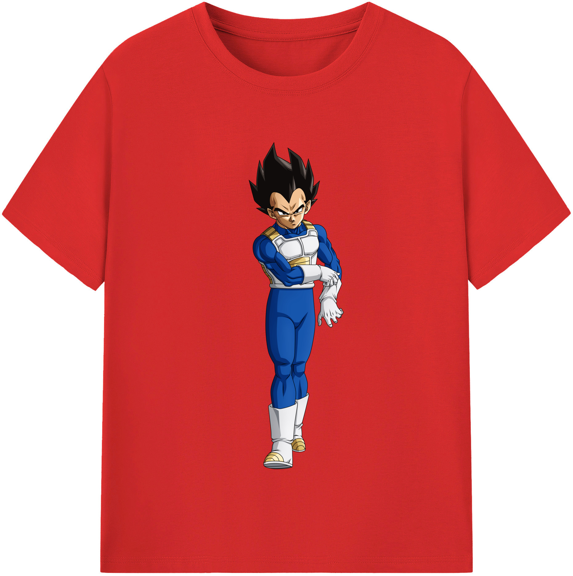 （画像用） ドラゴンボール ベジータ四世（Bejīta Yonsei）DRAGON BALL Vegeta IV 綿100％半袖Tシャツ（フロントプリント）