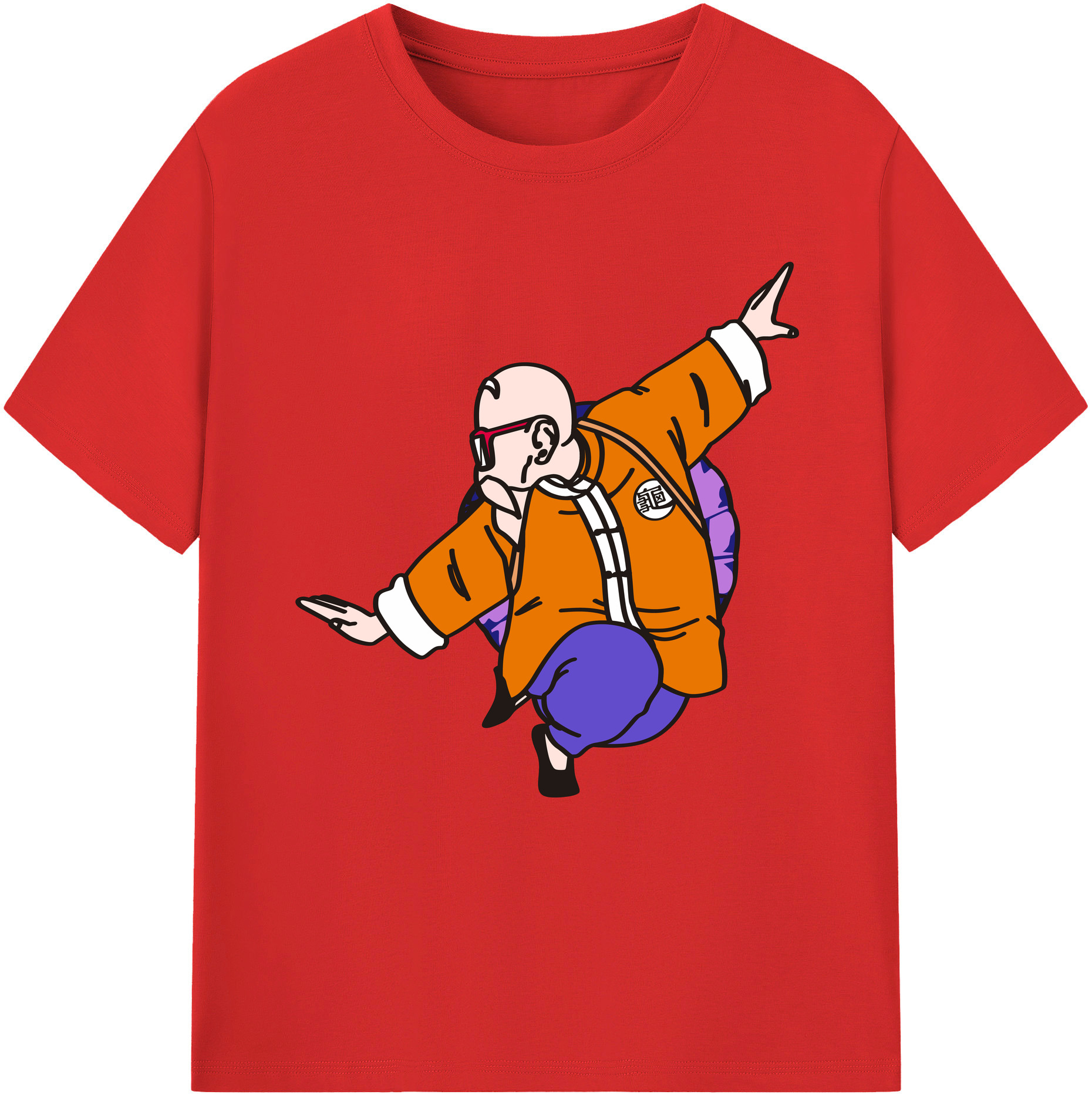 （画像用） ドラゴンボール 亀仙人（かめせんにん） DRAGON BALL Master Roshi Kame Sennin 綿100％半袖Tシャツ（フロントプリント）