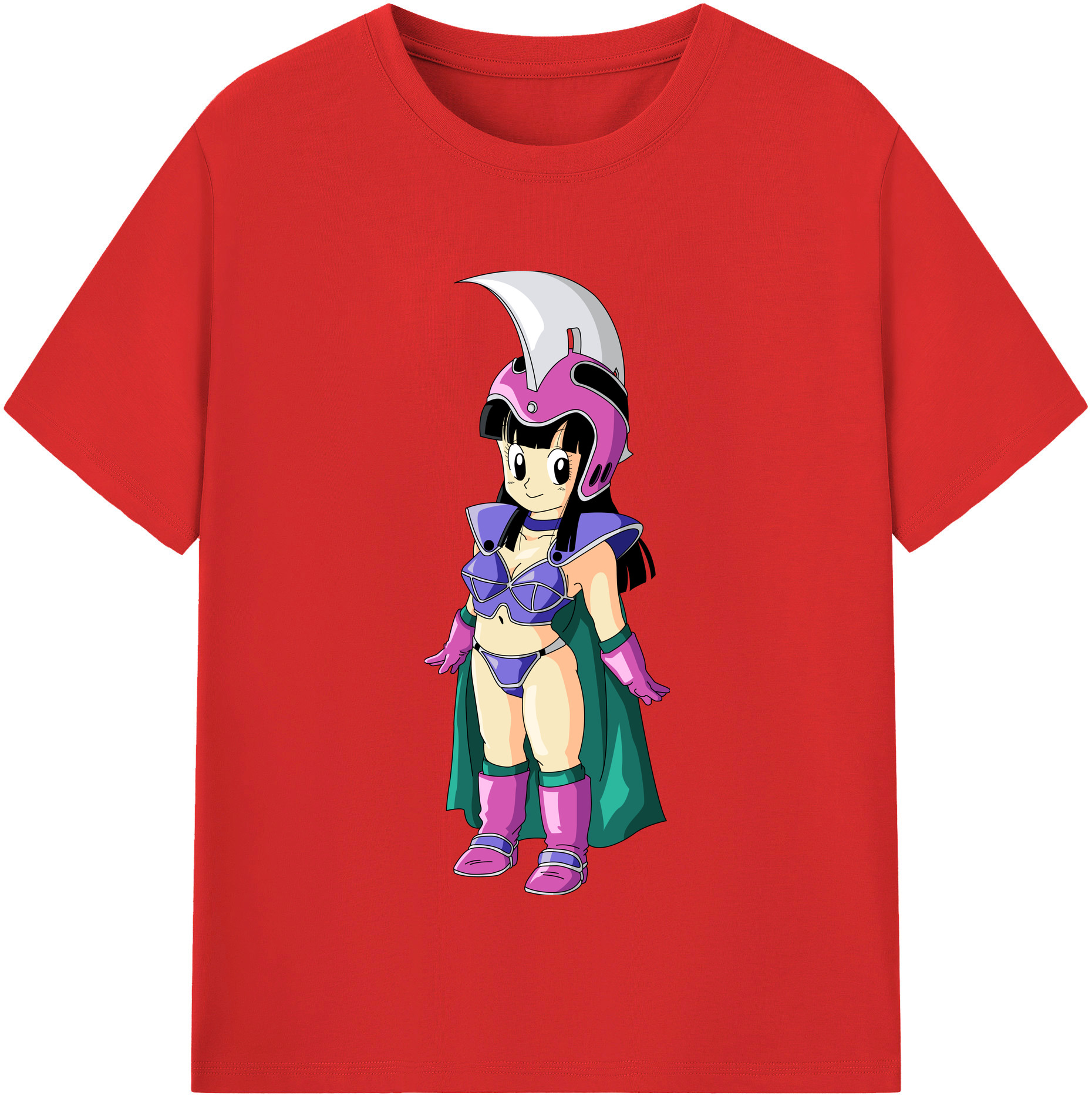 （画像用） ドラゴンボール チチ DRAGON BALL Chichi 綿100％半袖Tシャツ（フロントプリント）