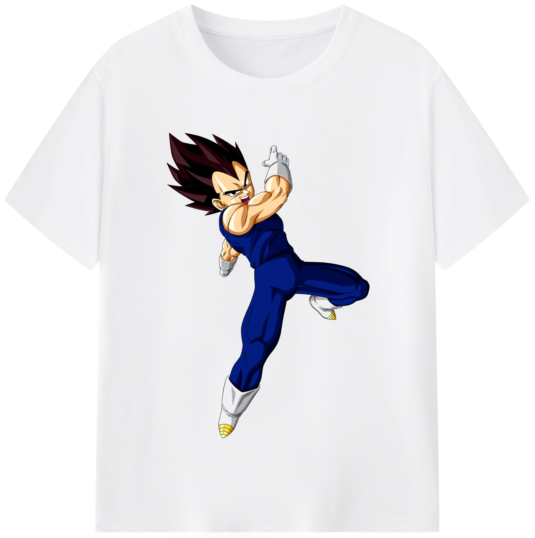 （画像用） ドラゴンボール ベジータ四世（Bejīta Yonsei）DRAGON BALL Vegeta IV 綿100％半袖Tシャツ（フロントプリント）