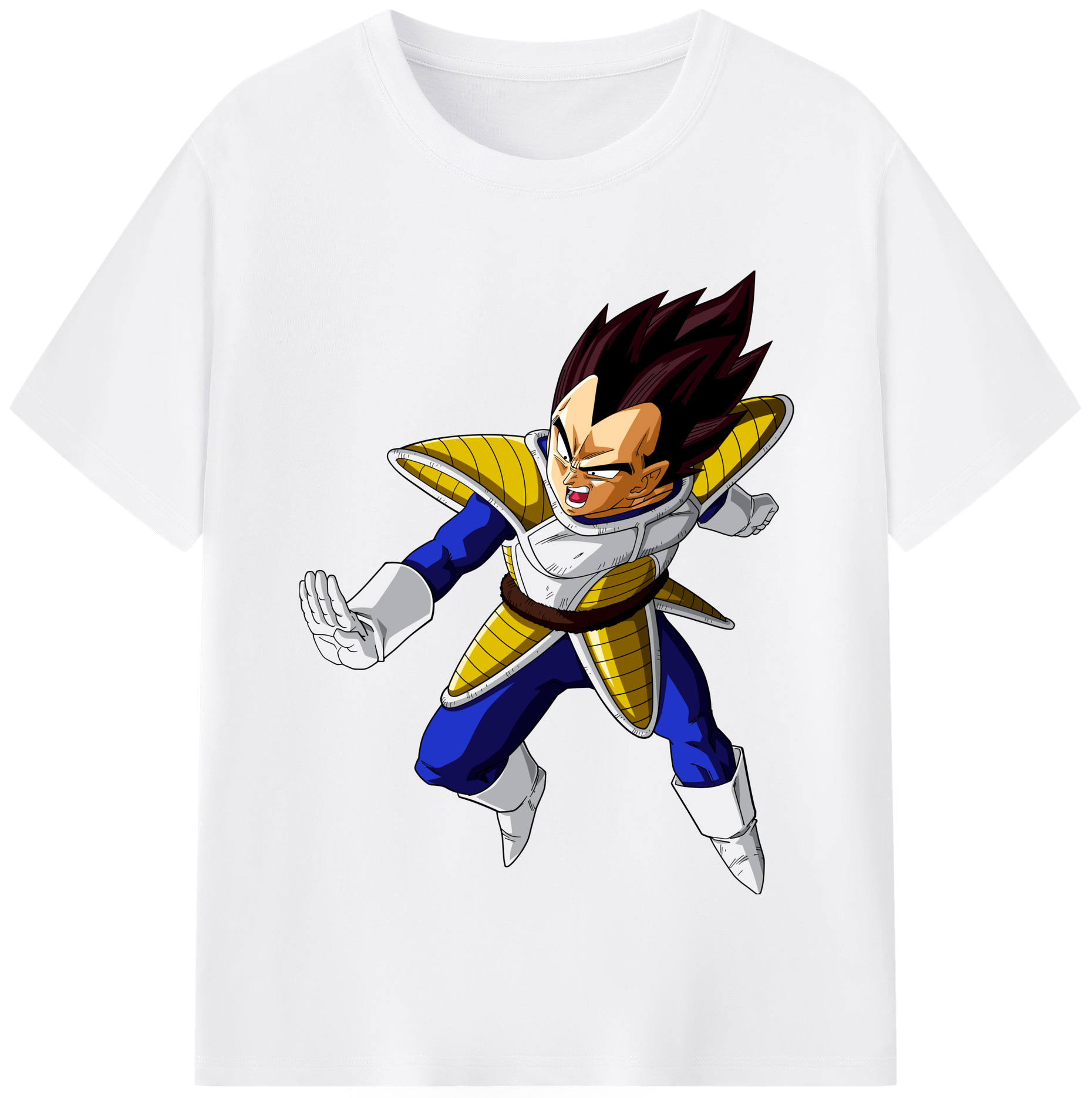 （画像用） ドラゴンボール ベジータ四世（Bejīta Yonsei）DRAGON BALL Vegeta IV 綿100％半袖Tシャツ（フロントプリント）