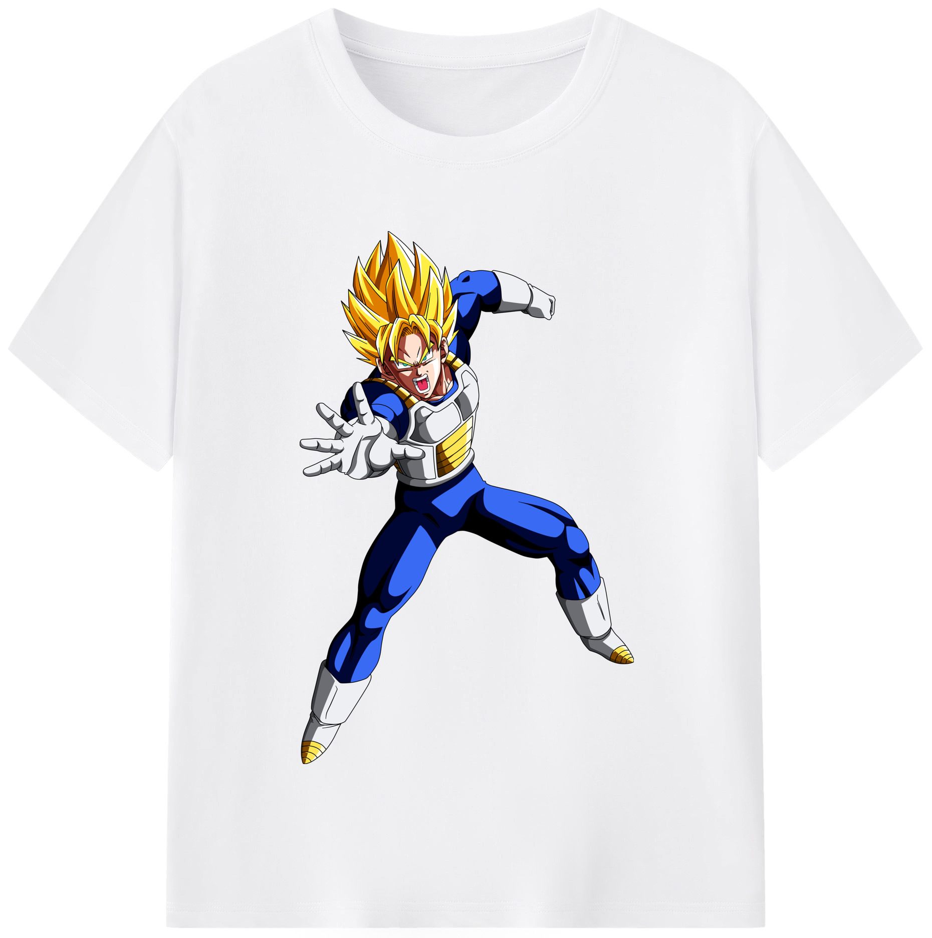 （画像用） ドラゴンボール ベジータ四世（Bejīta Yonsei）DRAGON BALL Vegeta IV 綿100％半袖Tシャツ（フロントプリント）