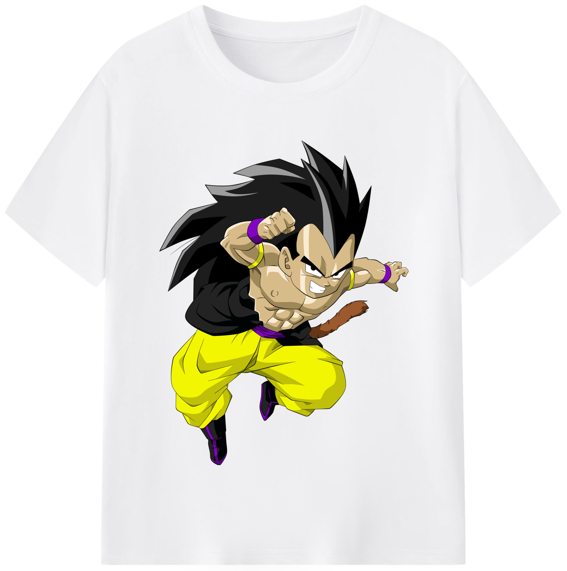 （画像用） ドラゴンボール ベジータ四世（Bejīta Yonsei）DRAGON BALL Vegeta IV 綿100％半袖Tシャツ（フロントプリント）