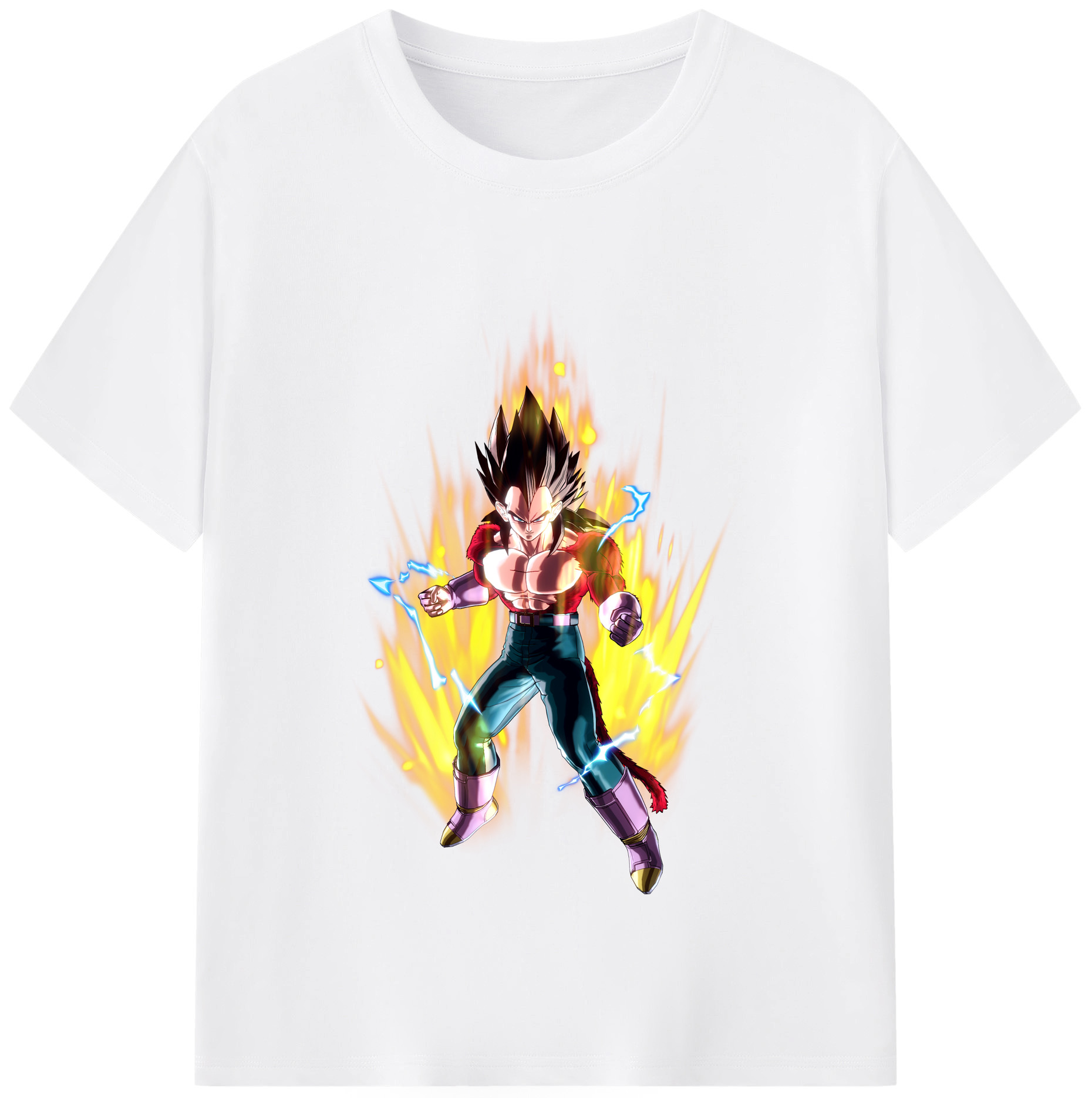 （画像用） ドラゴンボール ベジータ四世（Bejīta Yonsei）DRAGON BALL Vegeta IV 綿100％半袖Tシャツ（フロントプリント）