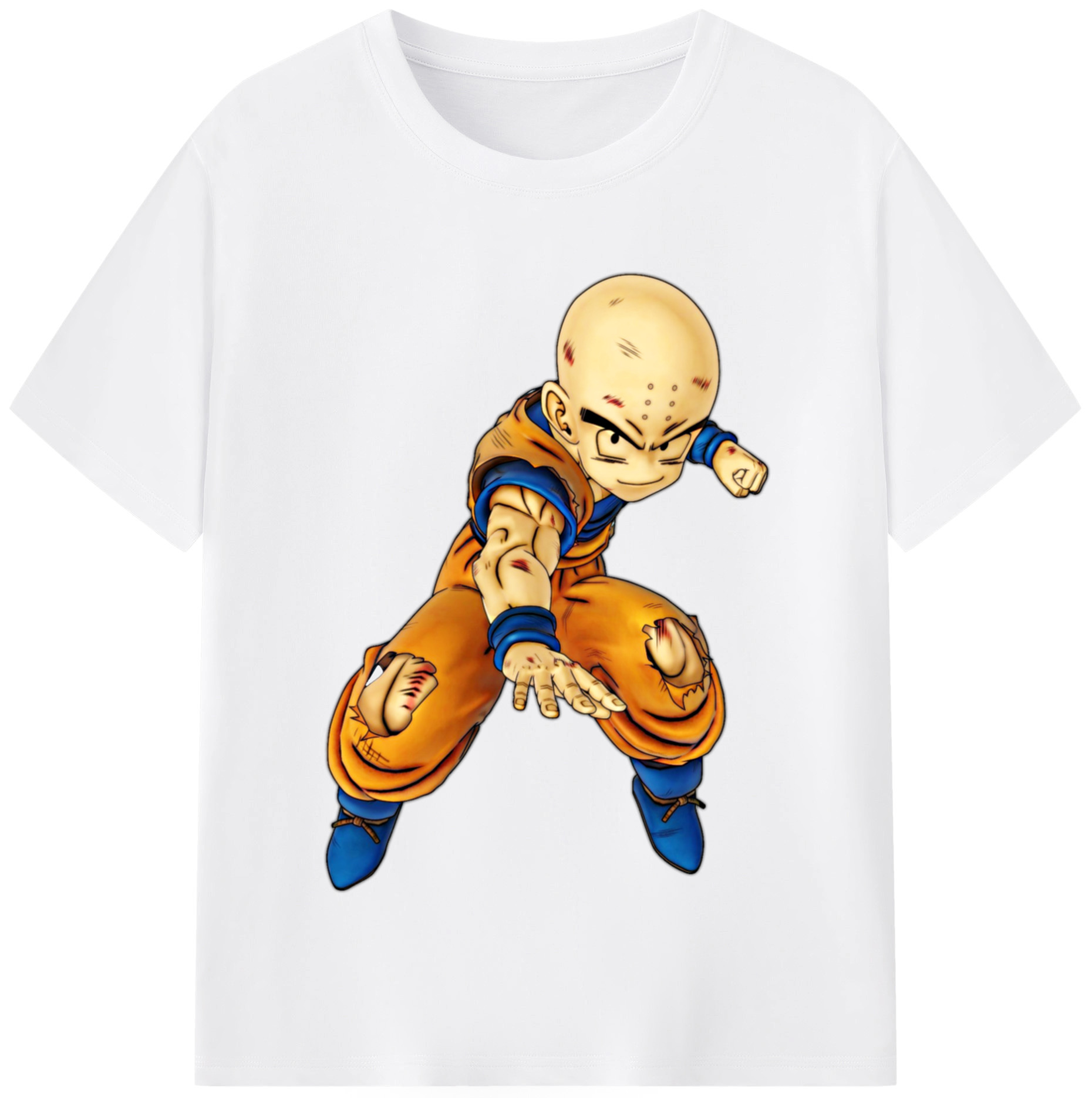 （画像用） ドラゴンボール クリリン DRAGON BALL krillin 綿100％半袖Tシャツ（フロントプリント）
