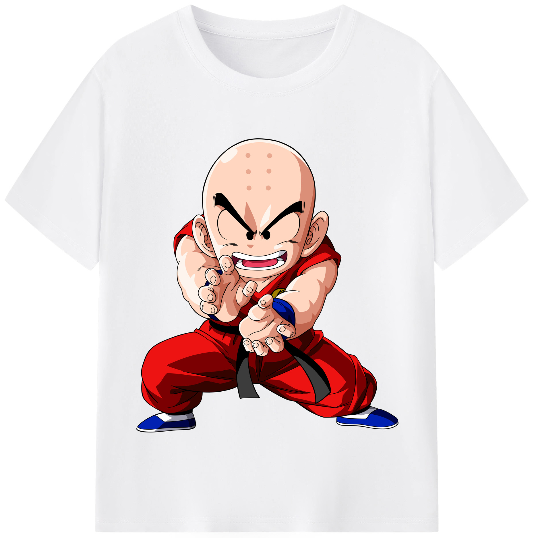 （画像用） ドラゴンボール クリリン DRAGON BALL krillin 綿100％半袖Tシャツ（フロントプリント）