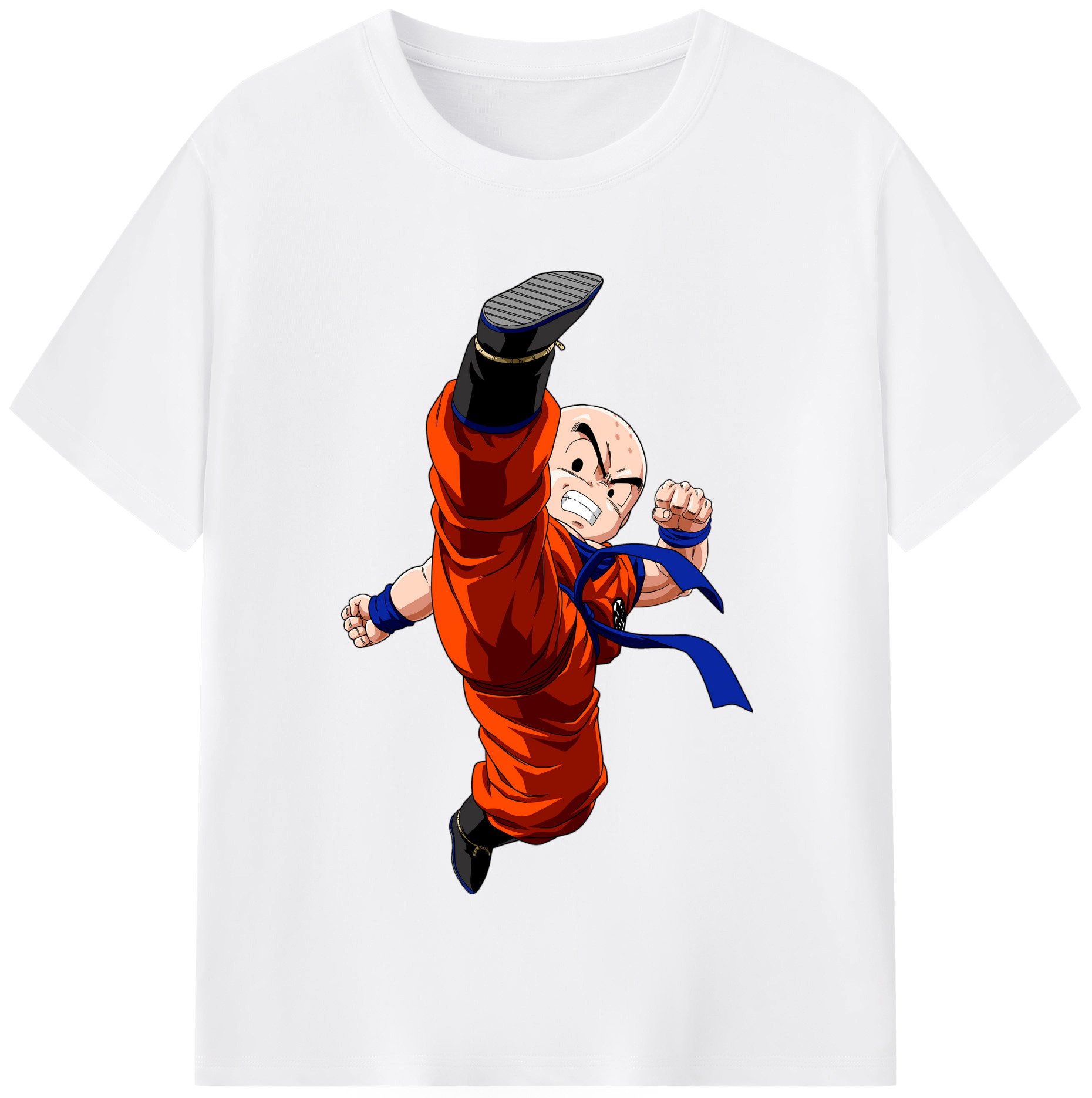 （画像用） ドラゴンボール クリリン DRAGON BALL krillin 綿100％半袖Tシャツ（フロントプリント）