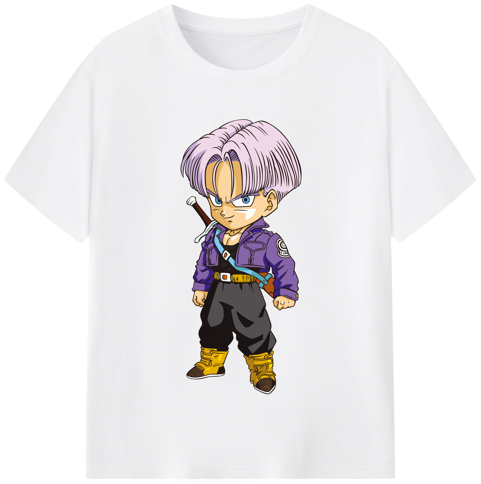 （画像用） ドラゴンボール トランクス（Torankusu）DRAGON BALL Trunks 綿100％半袖Tシャツ（フロントプリント）