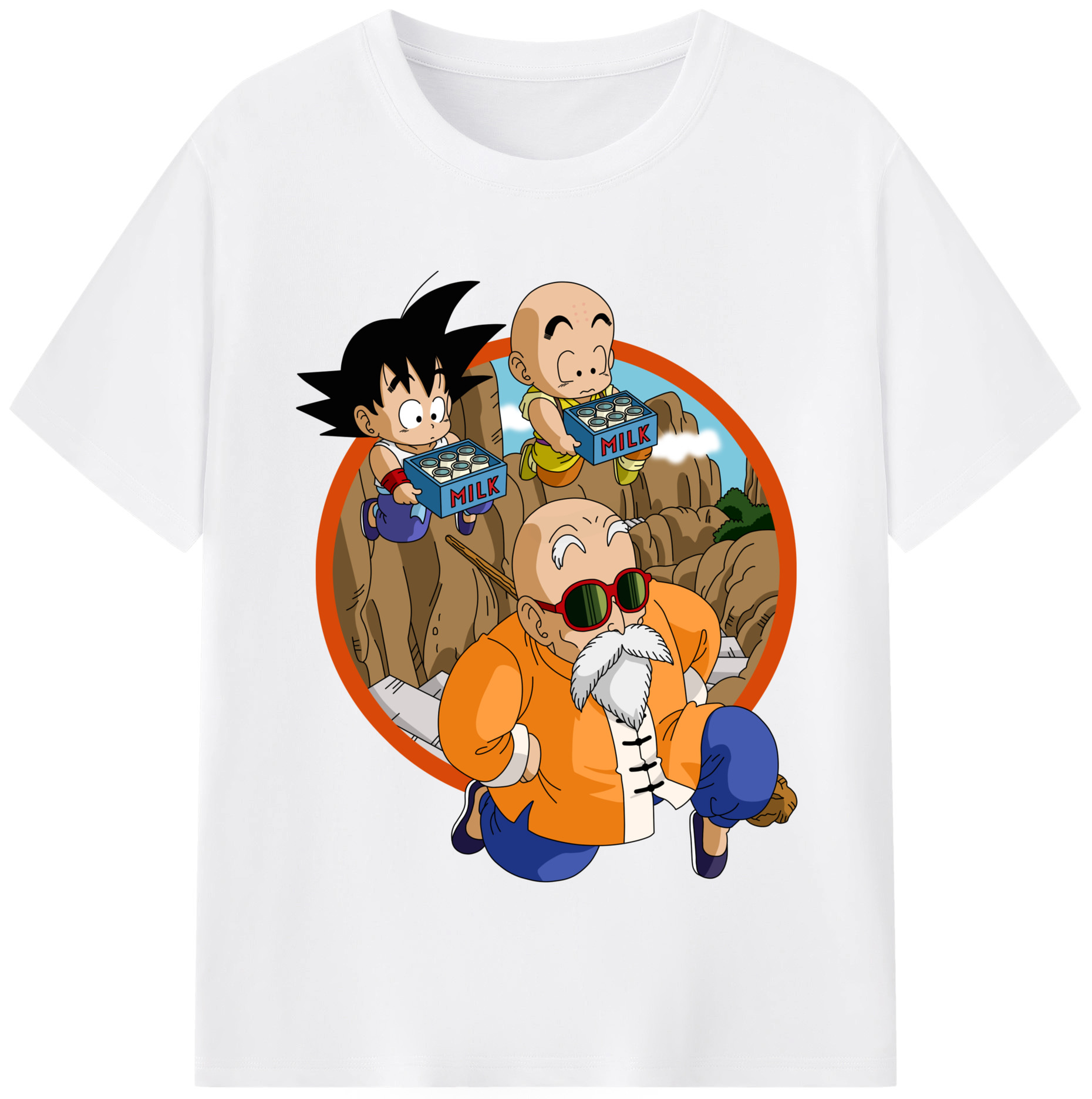 （画像用） ドラゴンボール 亀仙人（かめせんにん） DRAGON BALL Master Roshi Kame Sennin 綿100％半袖Tシャツ（フロントプリント）