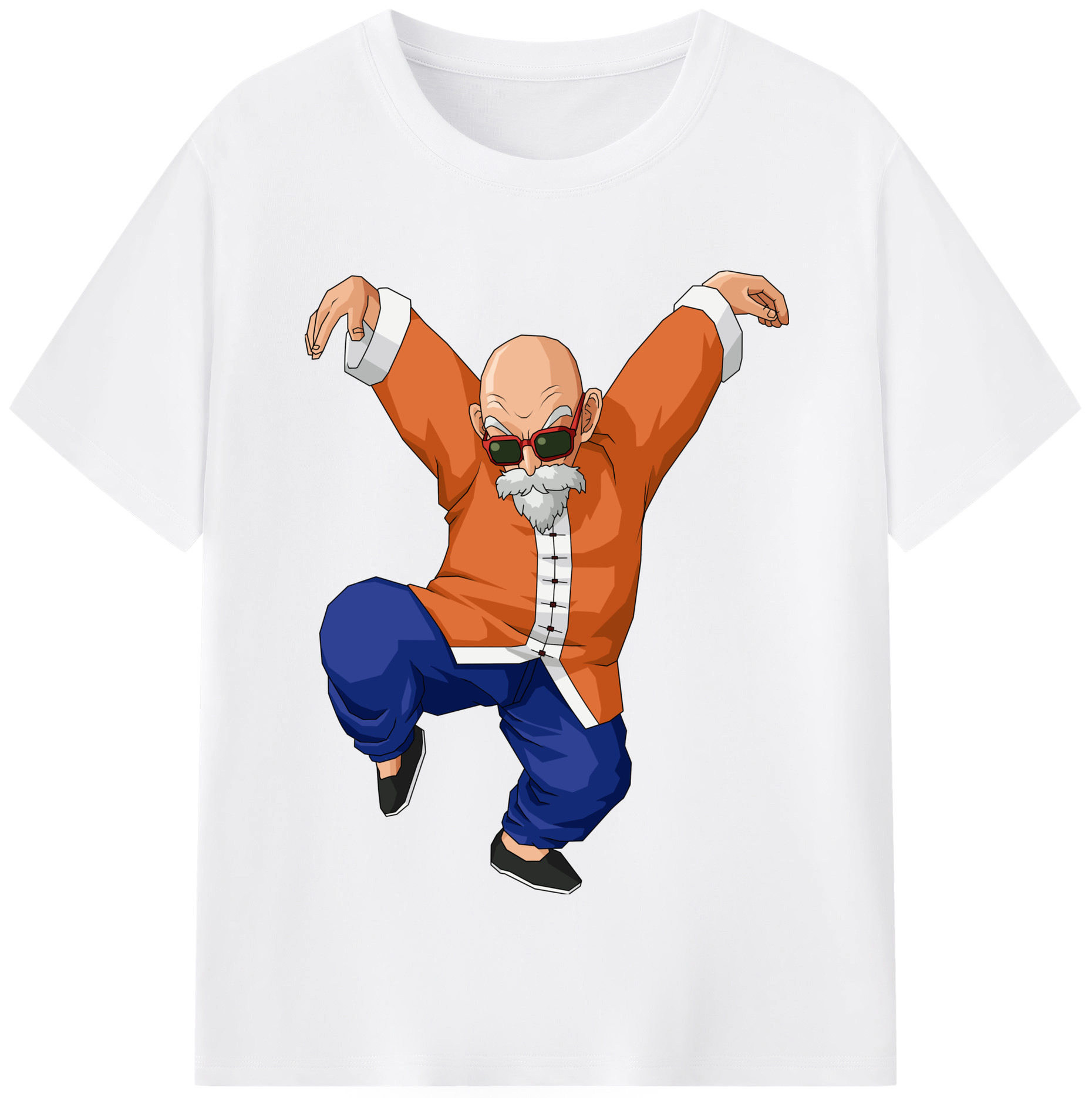（画像用） ドラゴンボール 亀仙人（かめせんにん） DRAGON BALL Master Roshi Kame Sennin 綿100％半袖Tシャツ（フロントプリント）