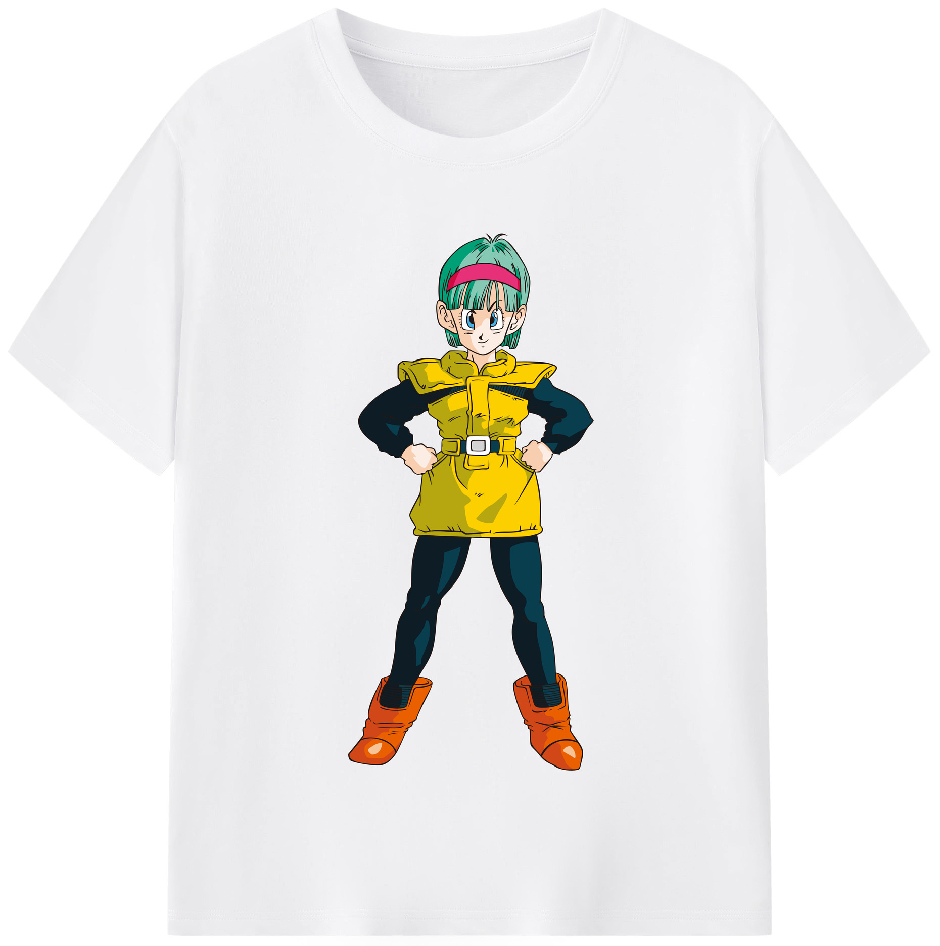 （画像用） ドラゴンボール ブルマ DRAGON BALL Bulma 綿100％半袖Tシャツ（フロントプリント）