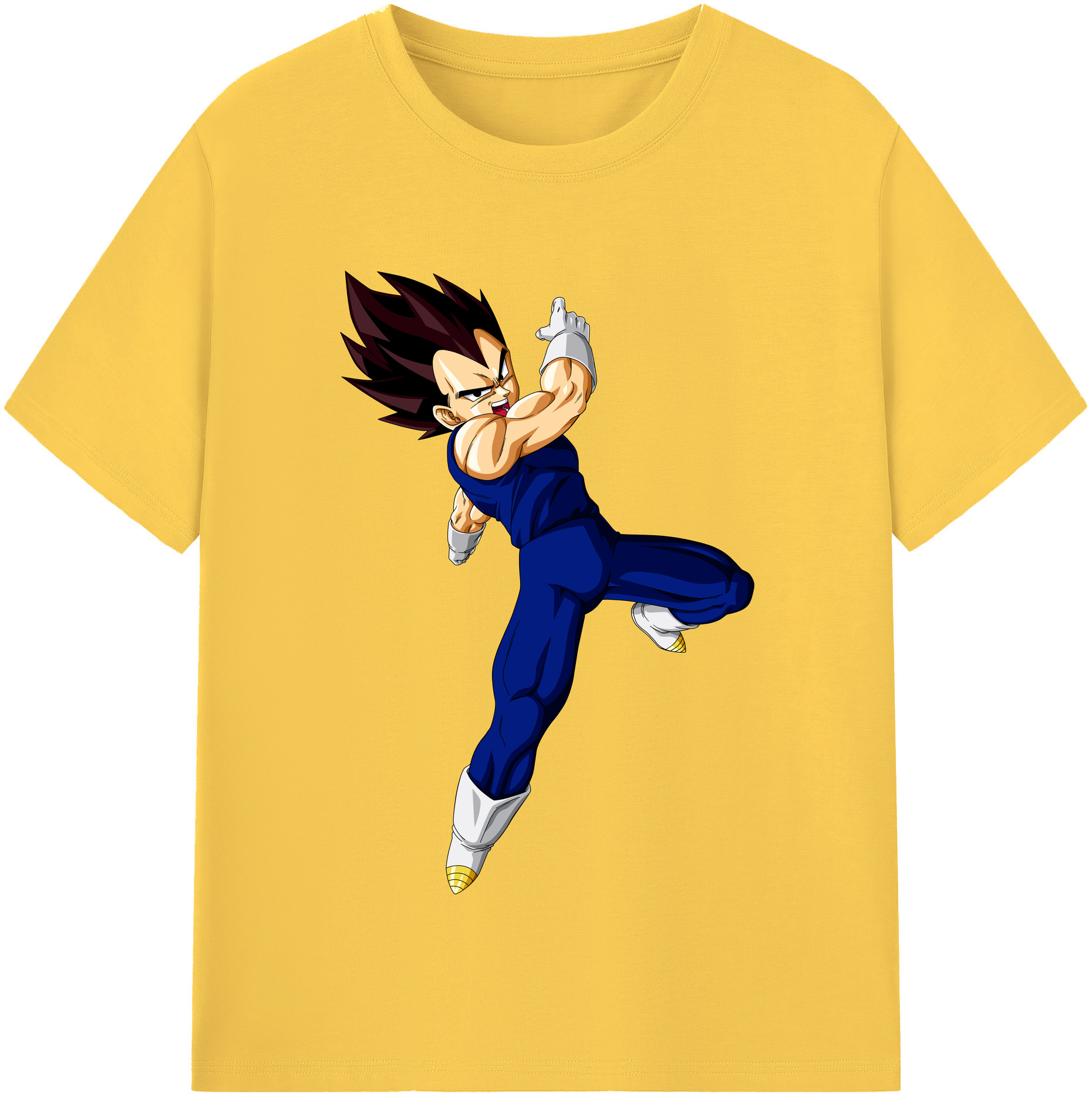 （画像用） ドラゴンボール ベジータ四世（Bejīta Yonsei）DRAGON BALL Vegeta IV 綿100％半袖Tシャツ（フロントプリント）