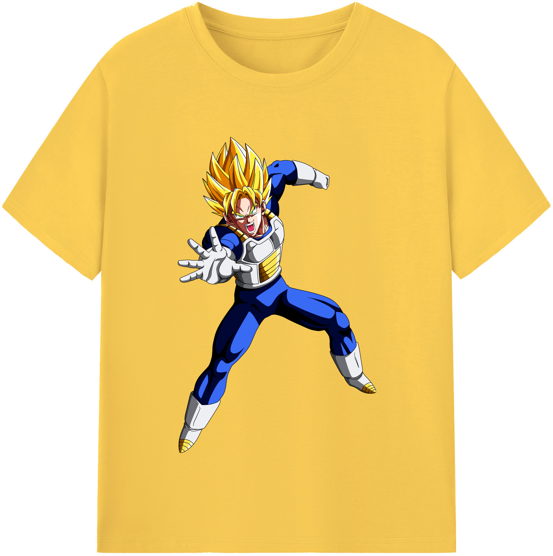 （画像用） ドラゴンボール ベジータ四世（Bejīta Yonsei）DRAGON BALL Vegeta IV 綿100％半袖Tシャツ（フロントプリント）