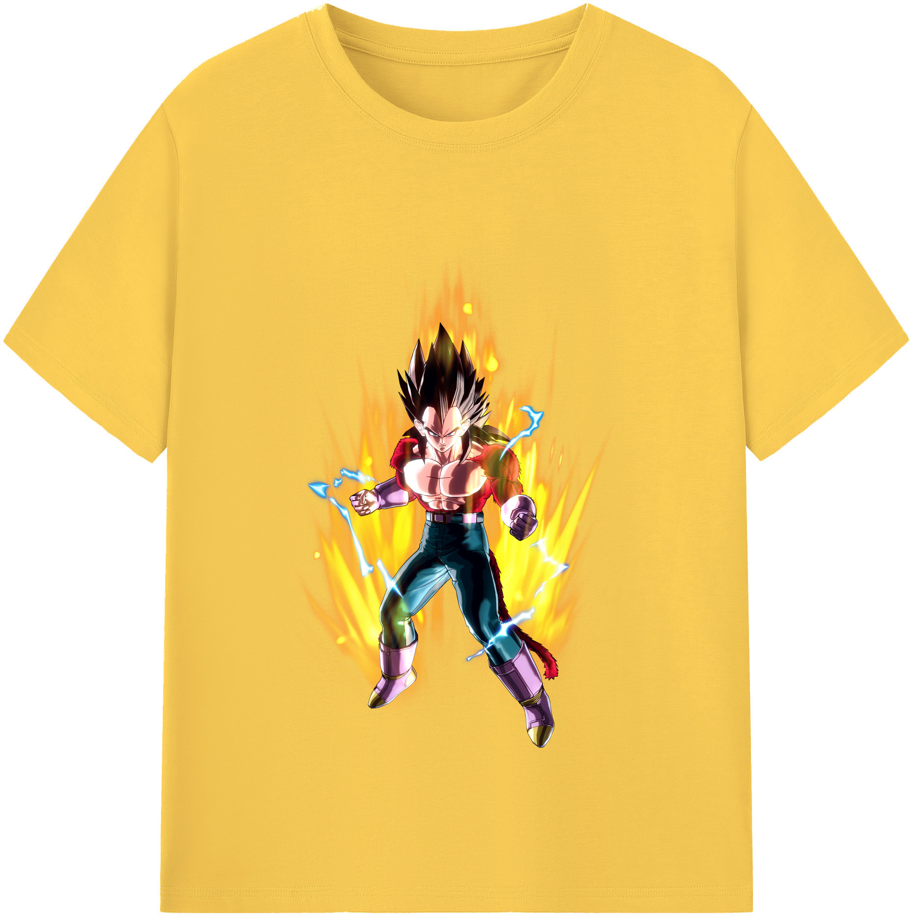 （画像用） ドラゴンボール ベジータ四世（Bejīta Yonsei）DRAGON BALL Vegeta IV 綿100％半袖Tシャツ（フロントプリント）