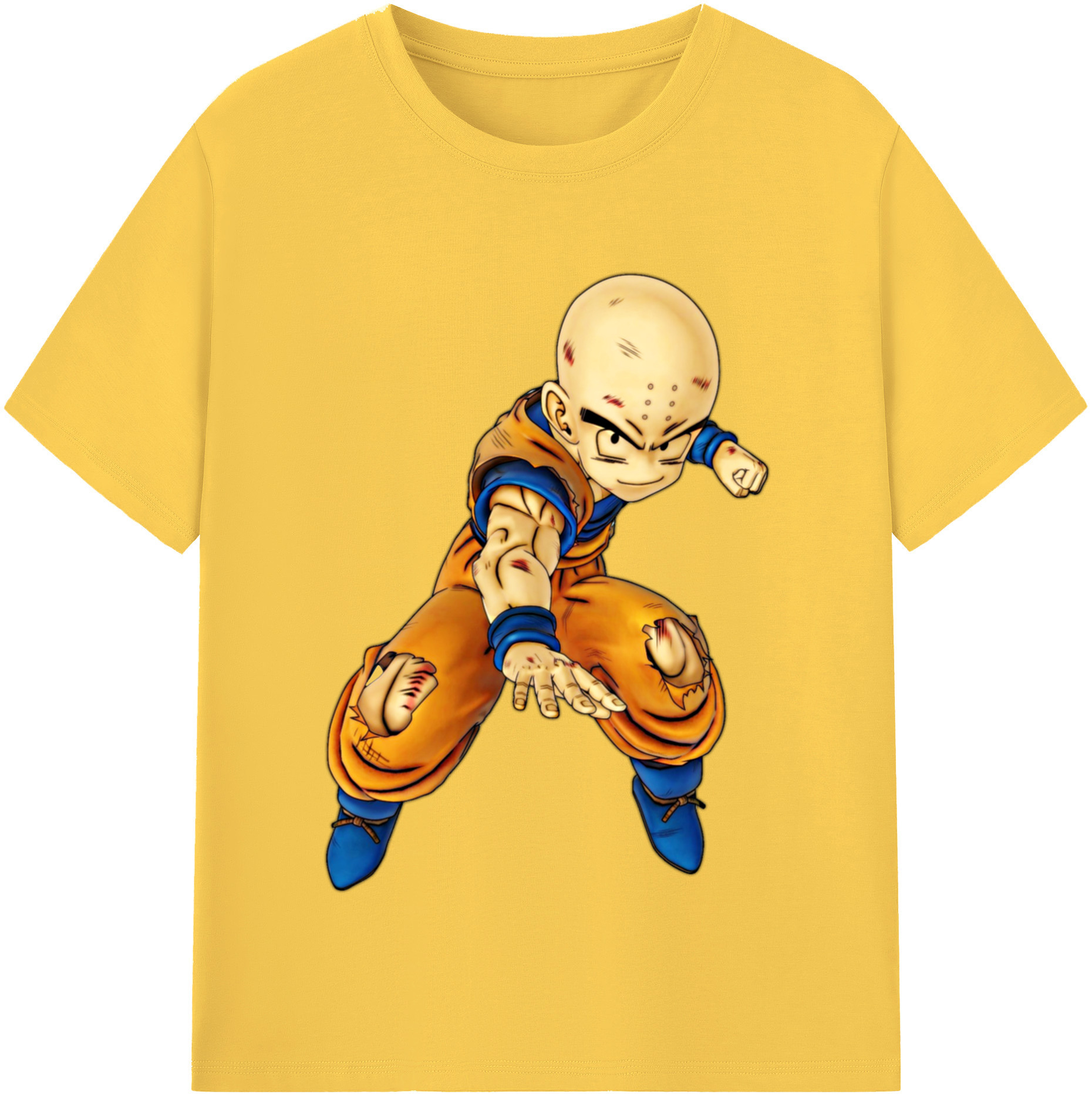 （画像用） ドラゴンボール クリリン DRAGON BALL krillin 綿100％半袖Tシャツ（フロントプリント）