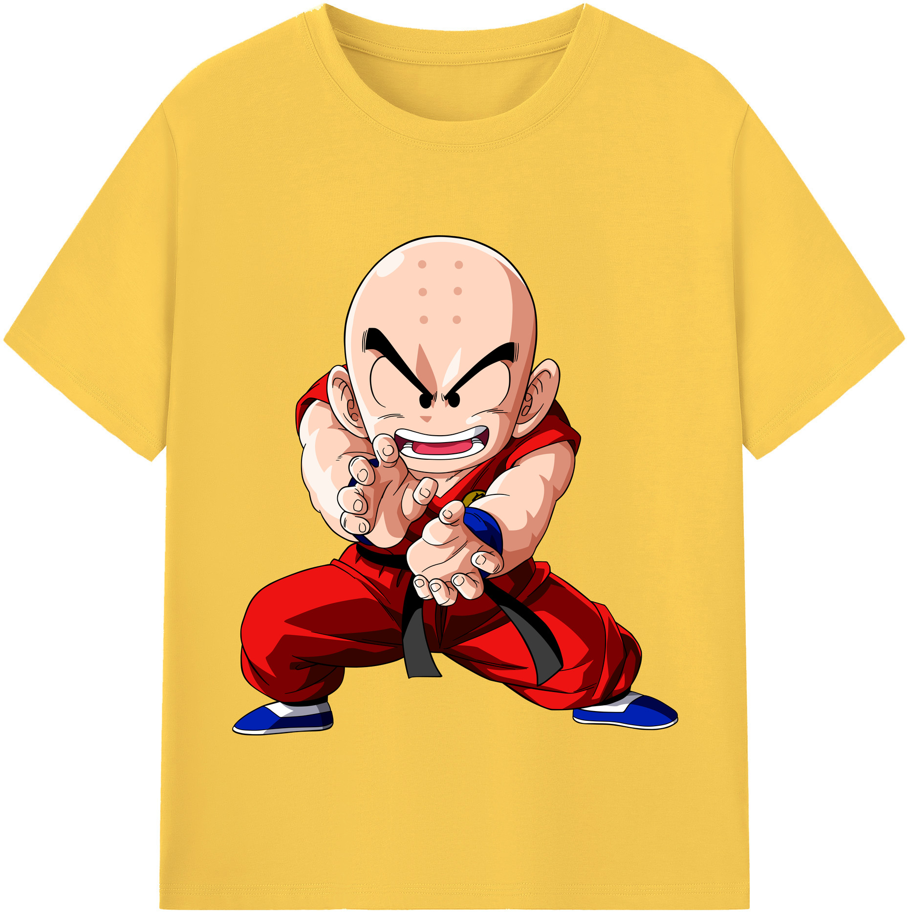 （画像用） ドラゴンボール クリリン DRAGON BALL krillin 綿100％半袖Tシャツ（フロントプリント）