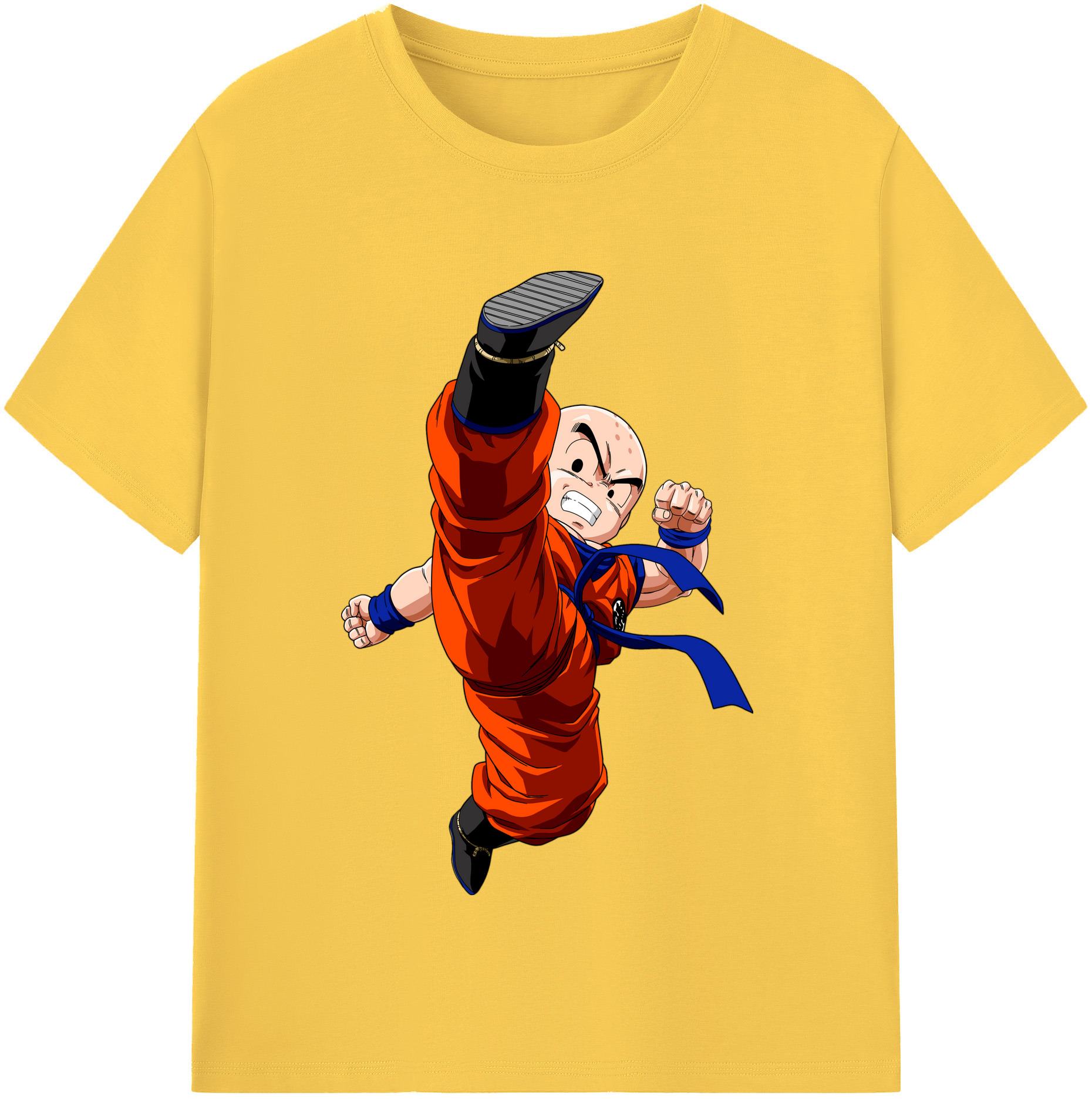 （画像用） ドラゴンボール クリリン DRAGON BALL krillin 綿100％半袖Tシャツ（フロントプリント）