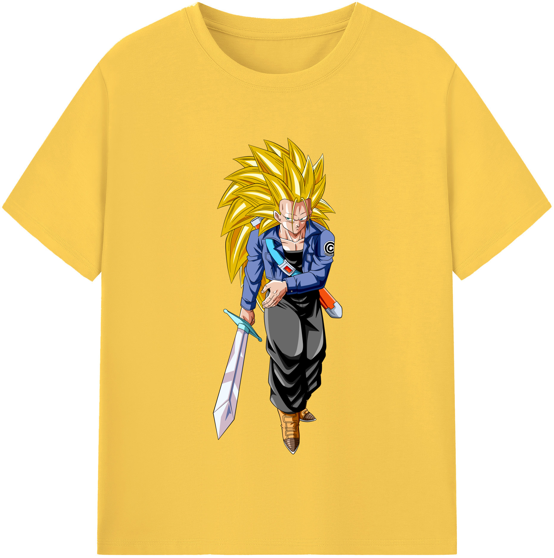 （画像用） ドラゴンボール トランクス（Torankusu）DRAGON BALL Trunks 綿100％半袖Tシャツ（フロントプリント）