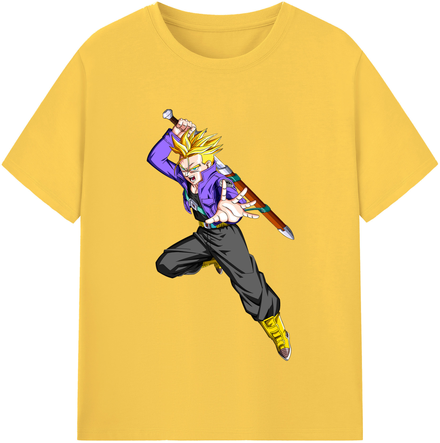 （画像用） ドラゴンボール トランクス（Torankusu）DRAGON BALL Trunks 綿100％半袖Tシャツ（フロントプリント）