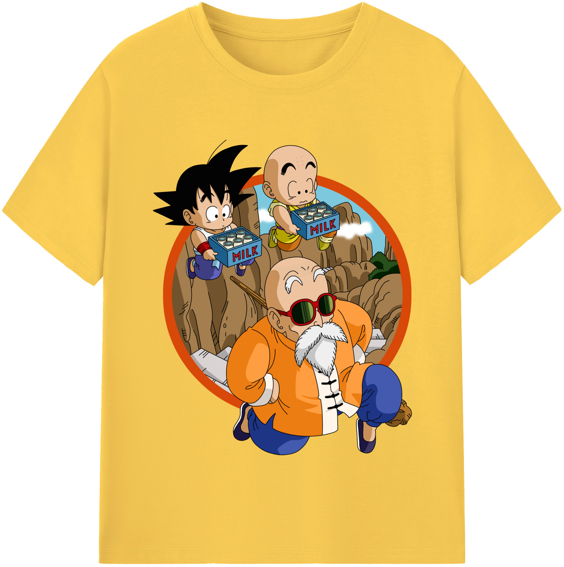 （画像用） ドラゴンボール 亀仙人（かめせんにん） DRAGON BALL Master Roshi Kame Sennin 綿100％半袖Tシャツ（フロントプリント）