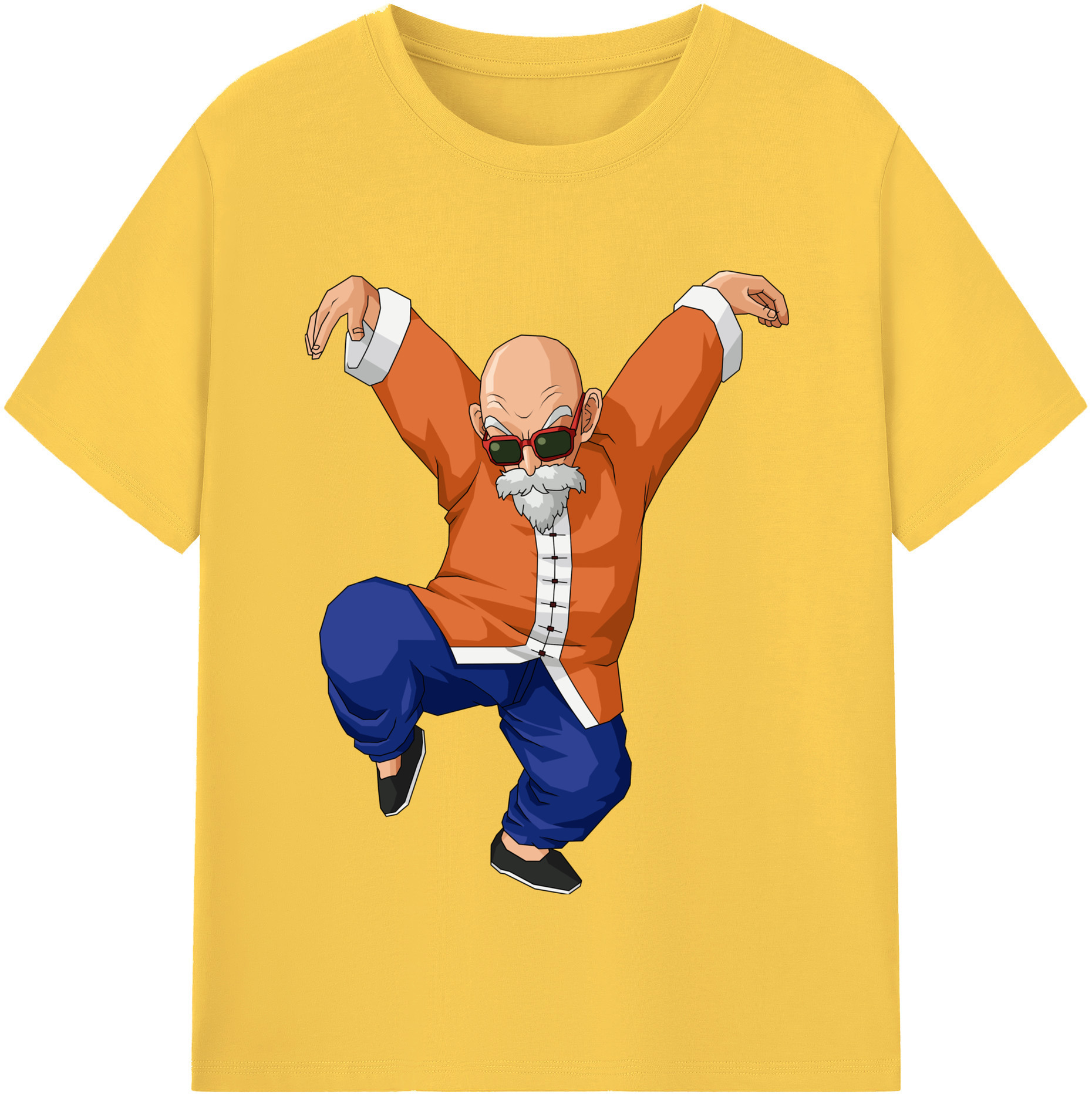 （画像用） ドラゴンボール 亀仙人（かめせんにん） DRAGON BALL Master Roshi Kame Sennin 綿100％半袖Tシャツ（フロントプリント）