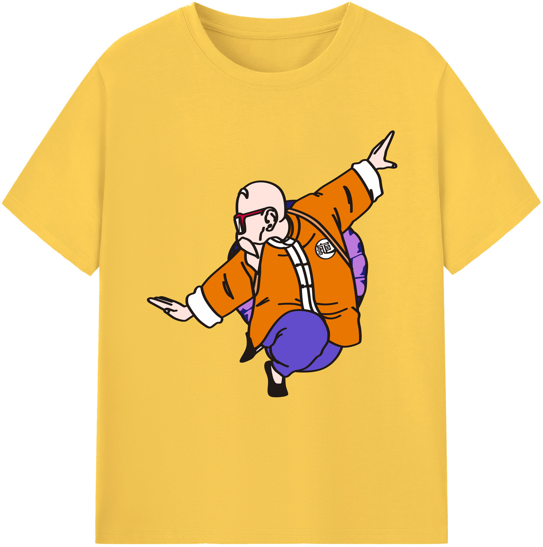（画像用） ドラゴンボール 亀仙人（かめせんにん） DRAGON BALL Master Roshi Kame Sennin 綿100％半袖Tシャツ（フロントプリント）