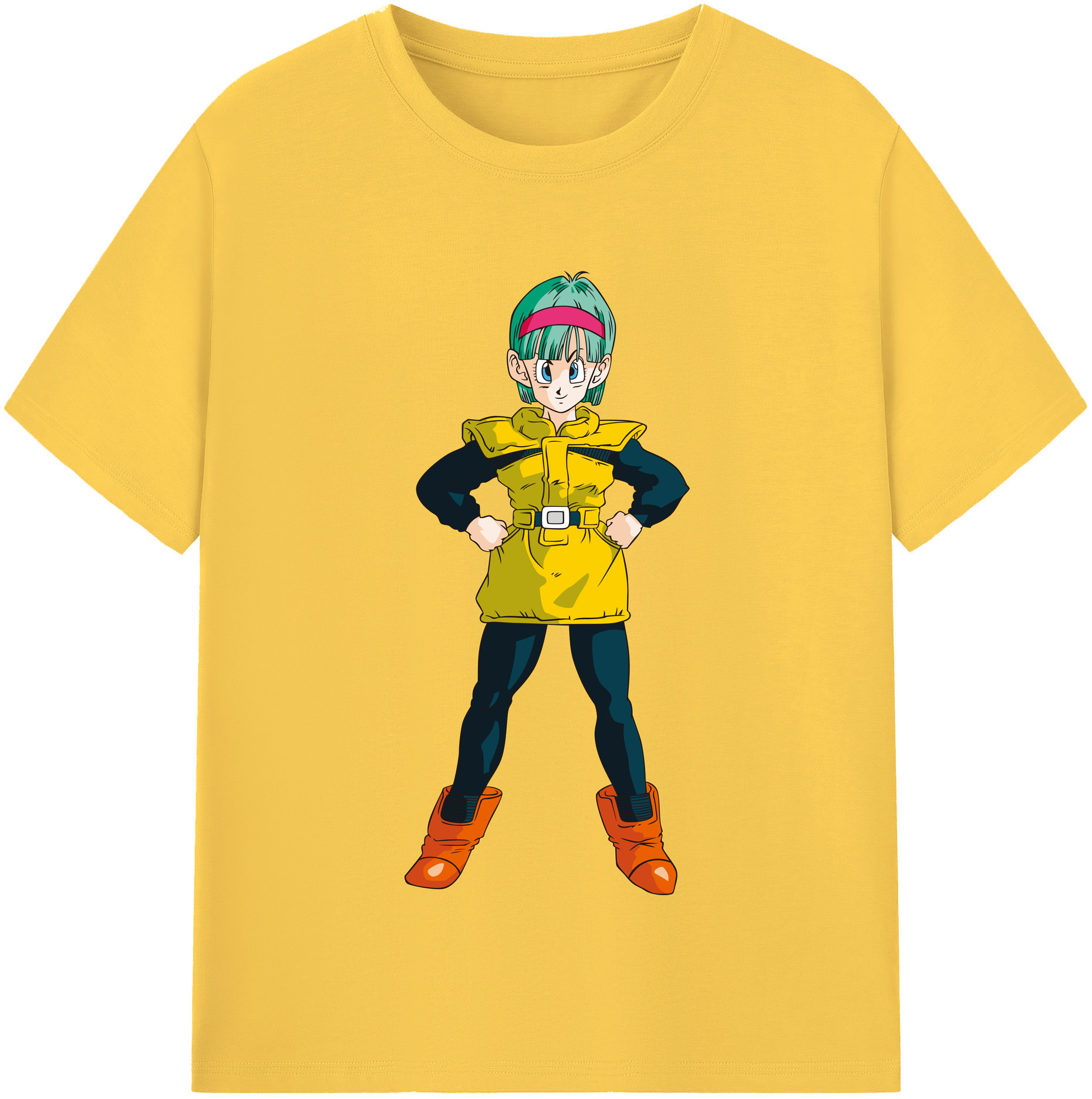 （画像用） ドラゴンボール ブルマ DRAGON BALL Bulma 綿100％半袖Tシャツ（フロントプリント）