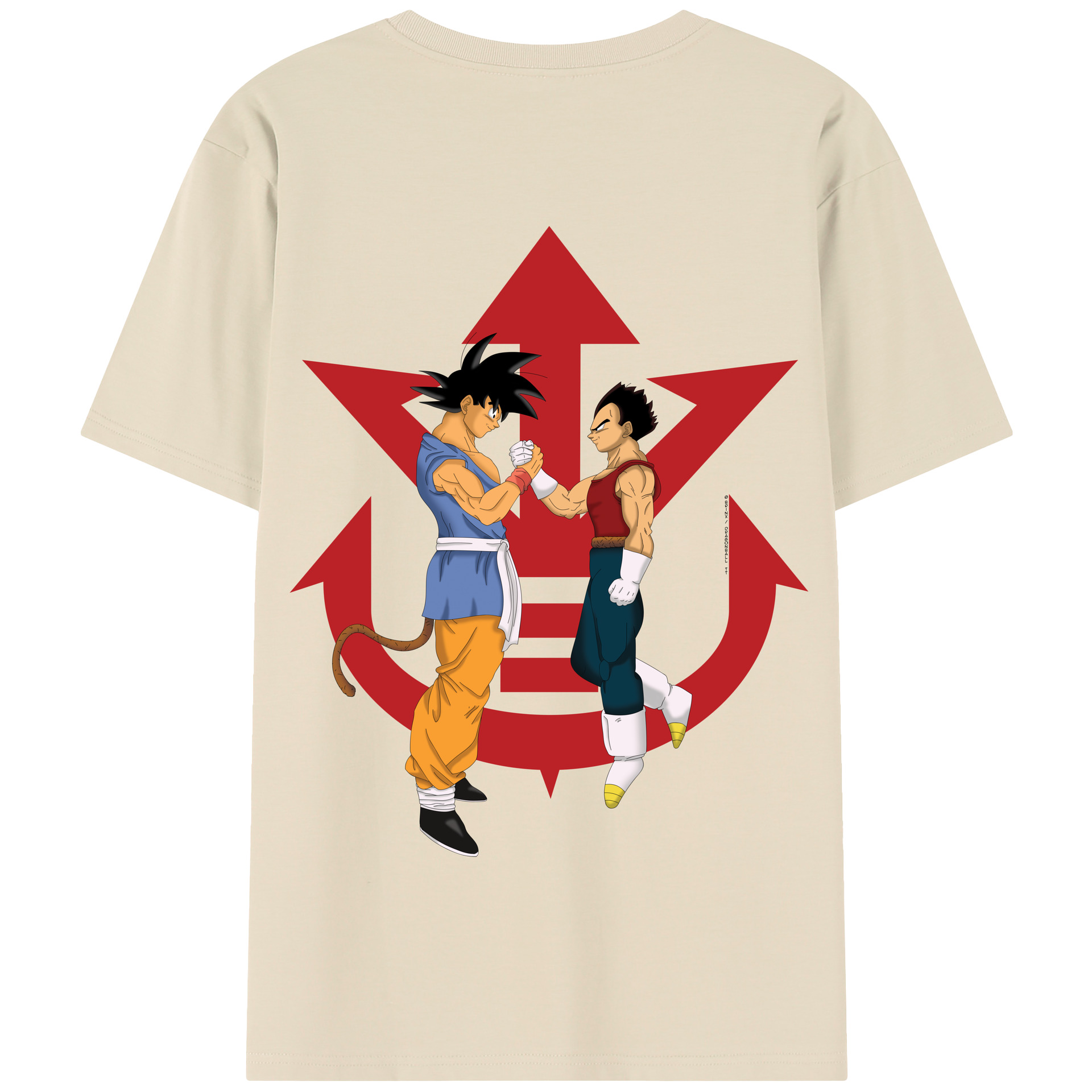（画像用） ドラゴンボール 孫悟空（そん ごくう）Son Goku カカロット DRAGON BALL Kakarotto 綿100％半袖Tシャツ（背面プリント）