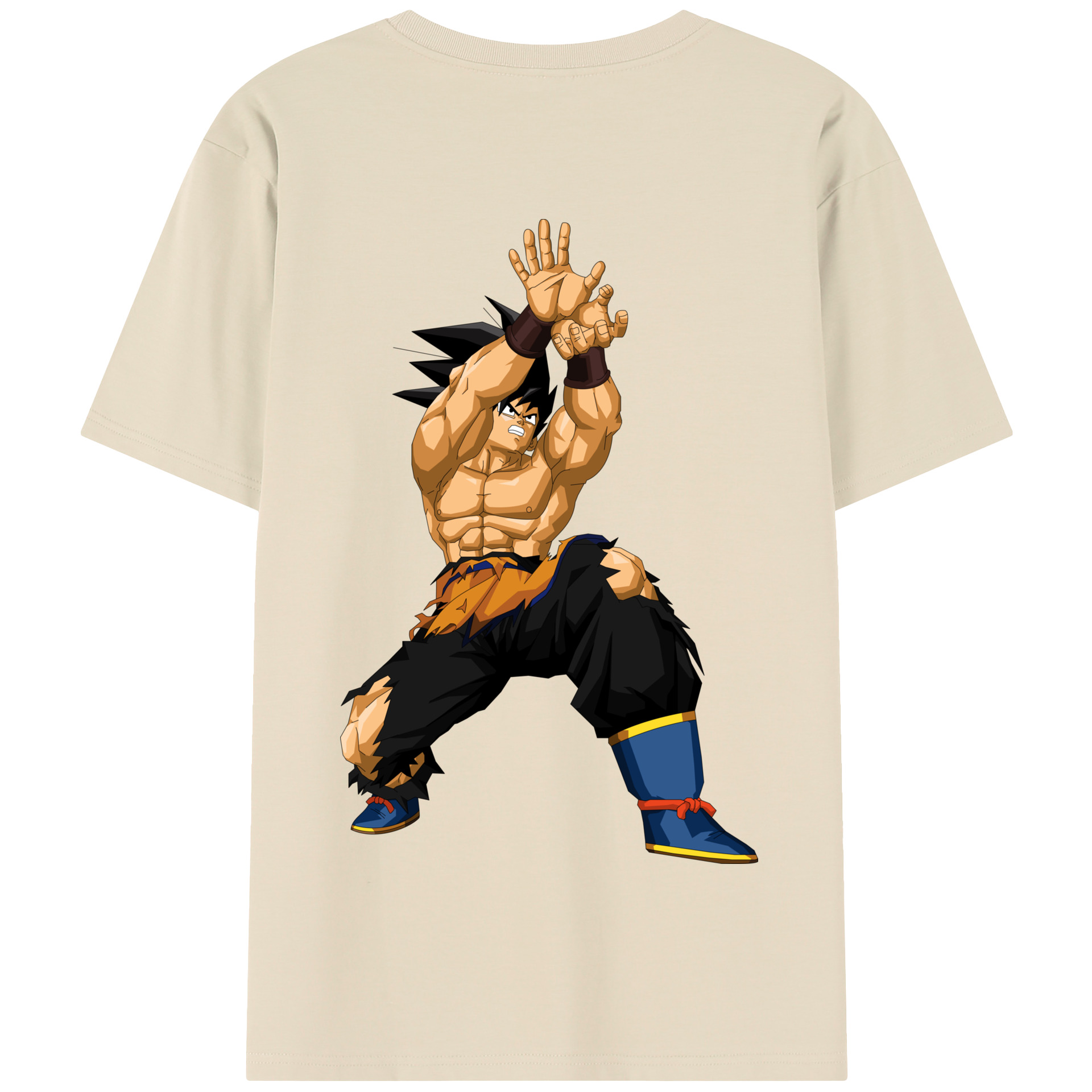 （画像用） ドラゴンボール 孫悟空（そん ごくう）Son Goku カカロット DRAGON BALL Kakarotto 綿100％半袖Tシャツ（背面プリント）