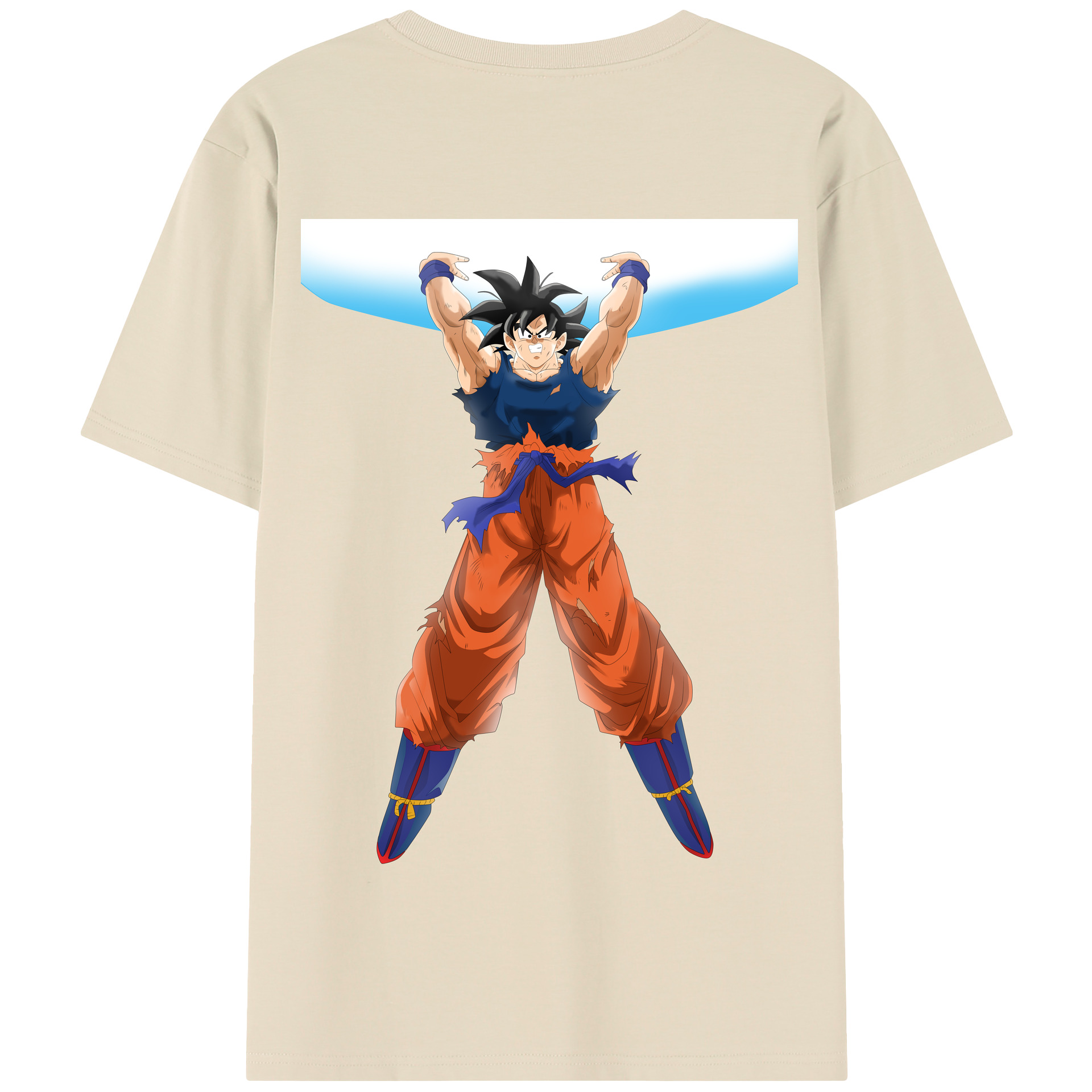 （画像用） ドラゴンボール 孫悟空（そん ごくう）Son Goku カカロット DRAGON BALL Kakarotto 綿100％半袖Tシャツ（背面プリント）