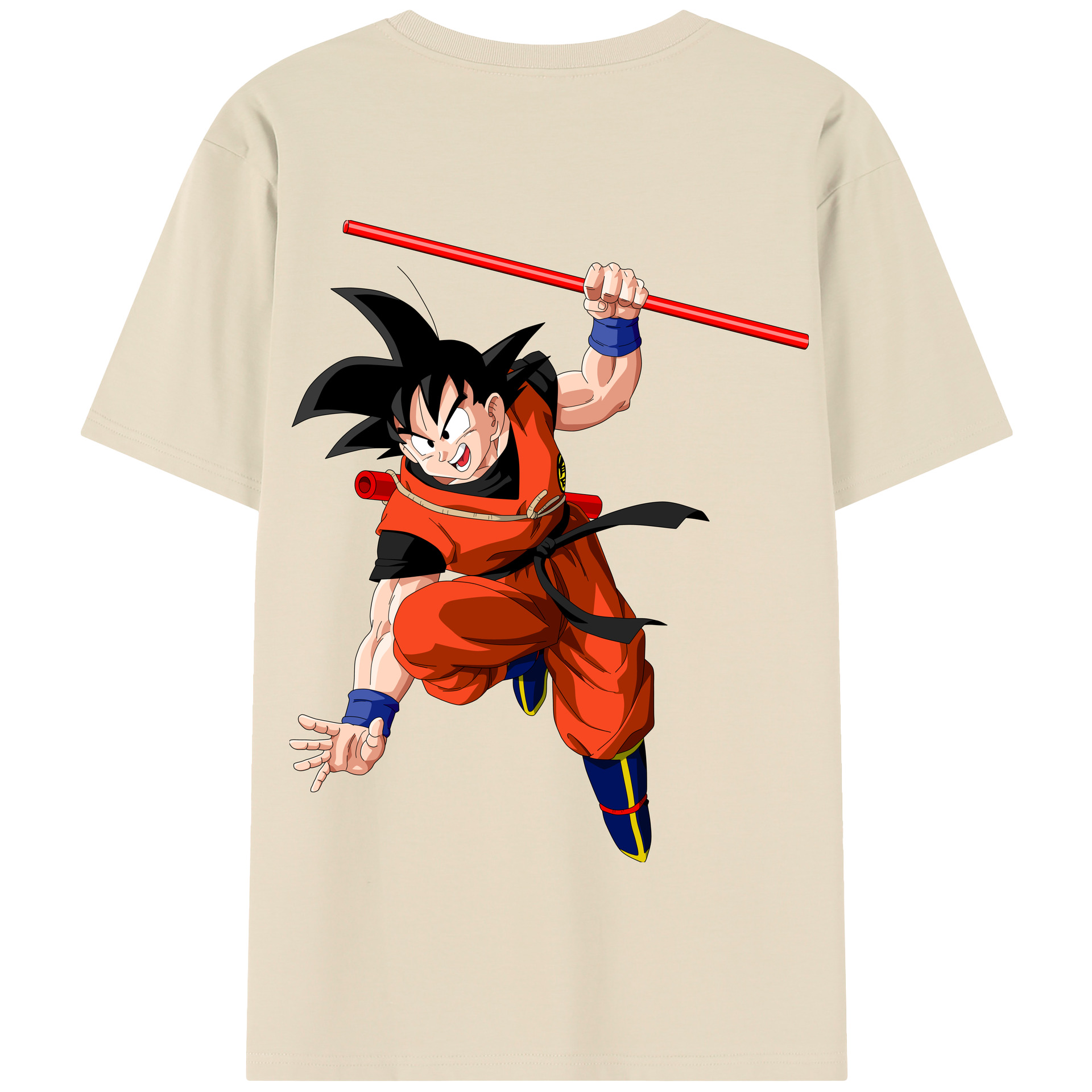 （画像用） ドラゴンボール 孫悟空（そん ごくう）Son Goku カカロット DRAGON BALL Kakarotto 綿100％半袖Tシャツ（背面プリント）