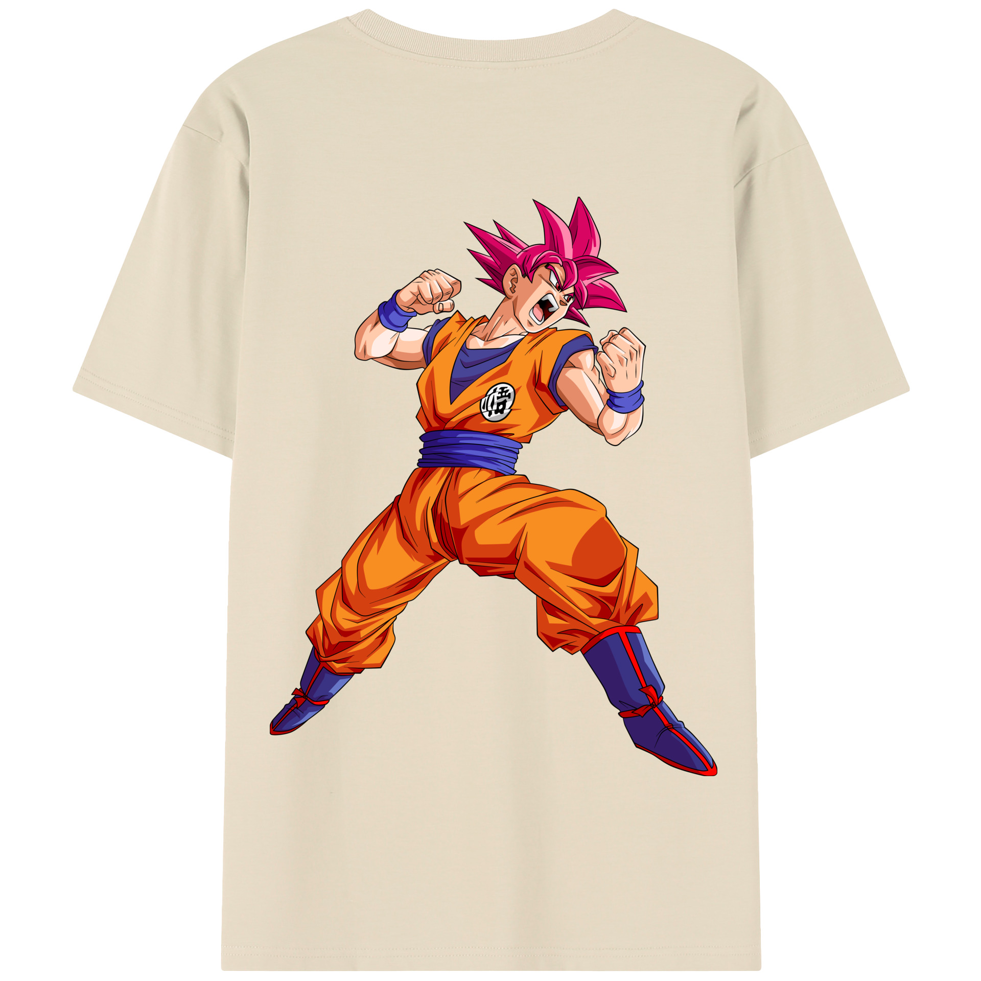 （画像用） ドラゴンボール 孫悟空（そん ごくう）Son Goku カカロット DRAGON BALL Kakarotto 綿100％半袖Tシャツ（背面プリント）