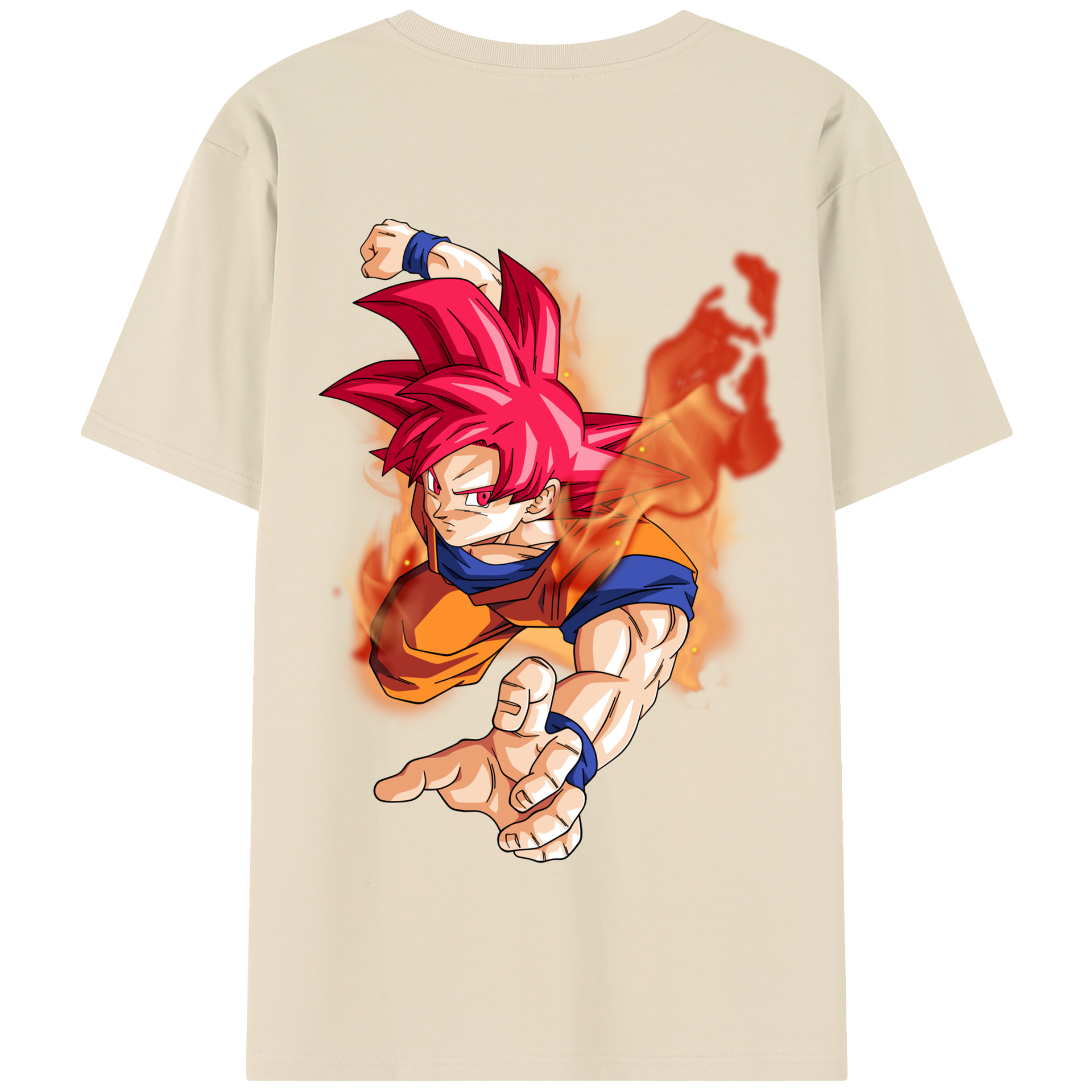 （画像用） ドラゴンボール 孫悟空（そん ごくう）Son Goku カカロット DRAGON BALL Kakarotto 綿100％半袖Tシャツ（背面プリント）