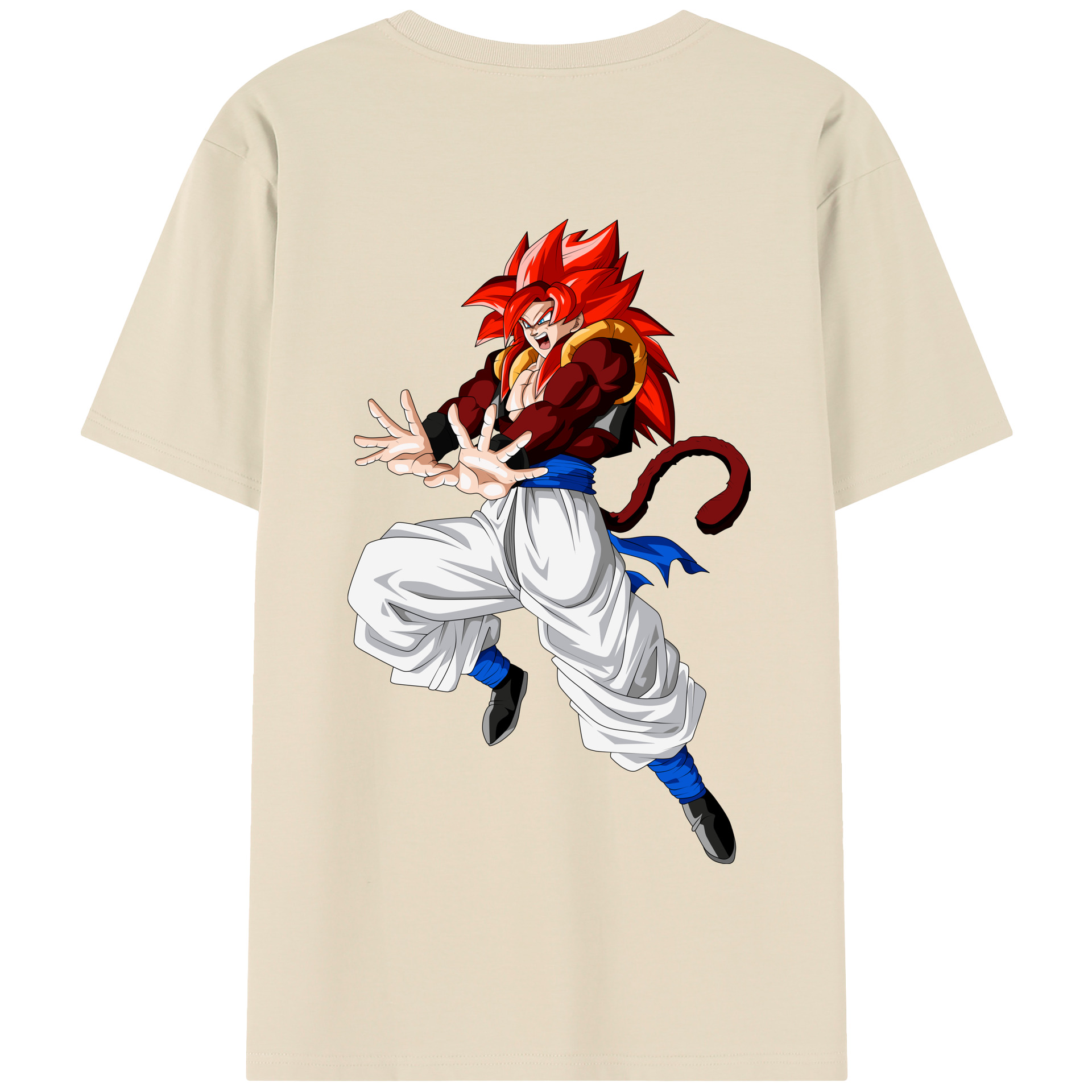 （画像用） ドラゴンボール 孫悟空（そん ごくう）Son Goku カカロット DRAGON BALL Kakarotto 綿100％半袖Tシャツ（背面プリント）