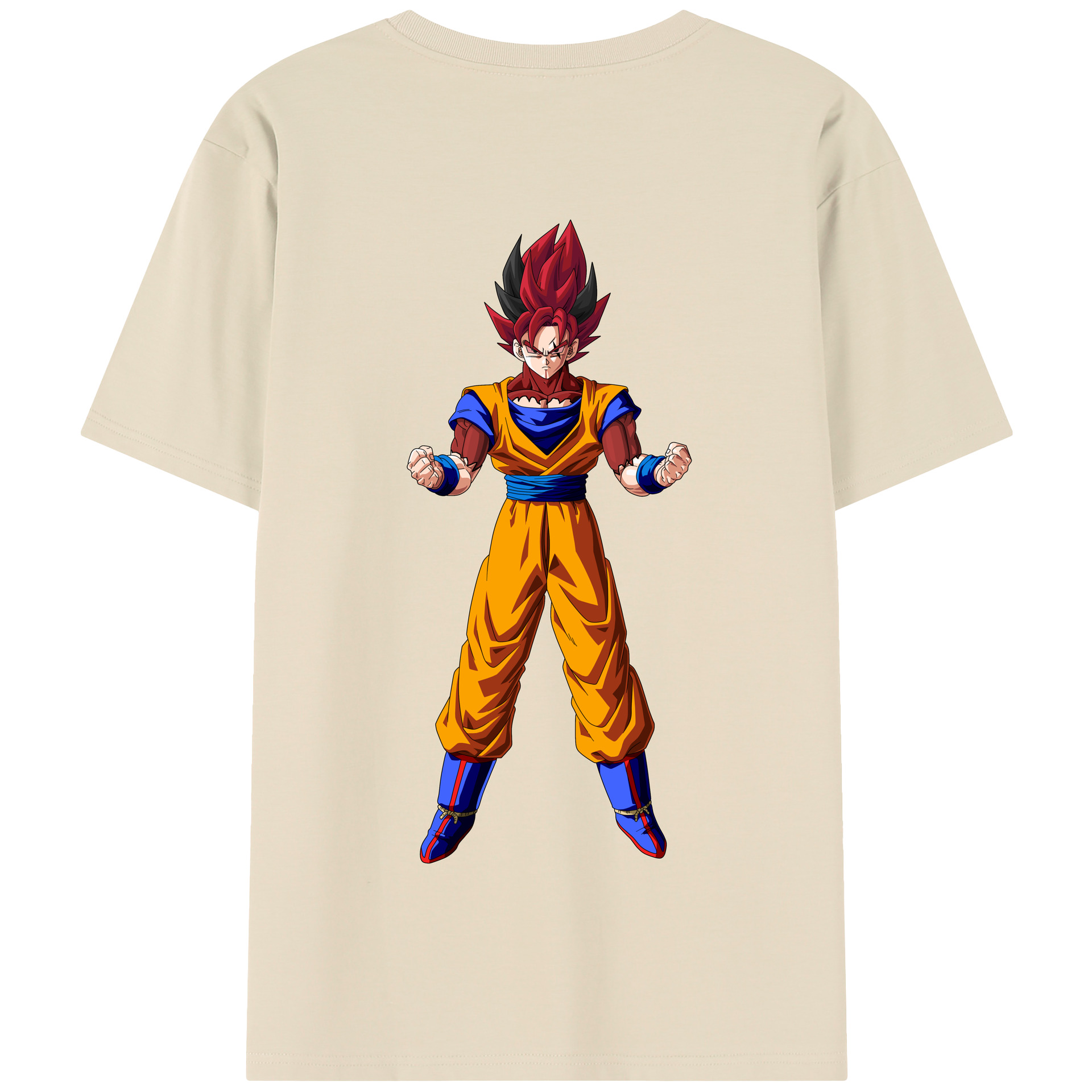 （画像用） ドラゴンボール 孫悟空（そん ごくう）Son Goku カカロット DRAGON BALL Kakarotto 綿100％半袖Tシャツ（背面プリント）