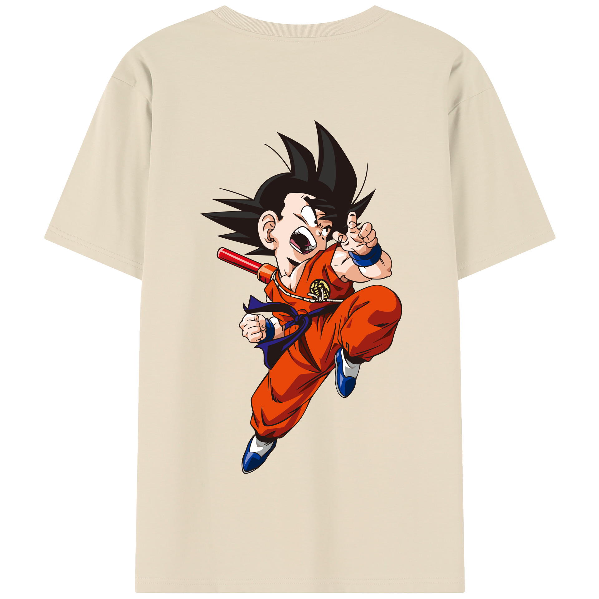 （画像用） ドラゴンボール 孫悟空（そん ごくう）Son Goku カカロット DRAGON BALL Kakarotto 綿100％半袖Tシャツ（背面プリント）