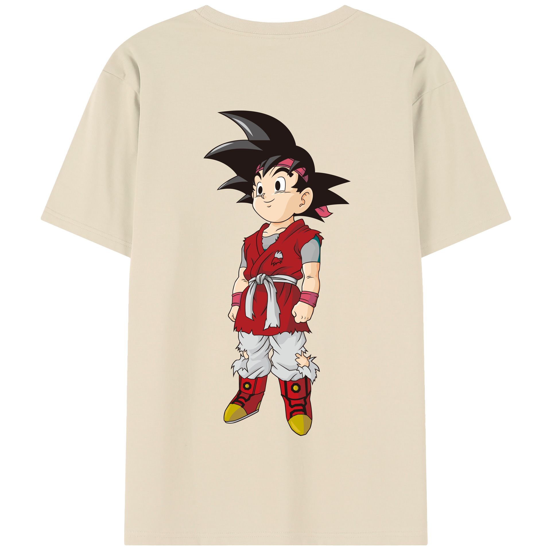（画像用） ドラゴンボール 孫悟空（そん ごくう）Son Goku カカロット DRAGON BALL Kakarotto 綿100％半袖Tシャツ（背面プリント）