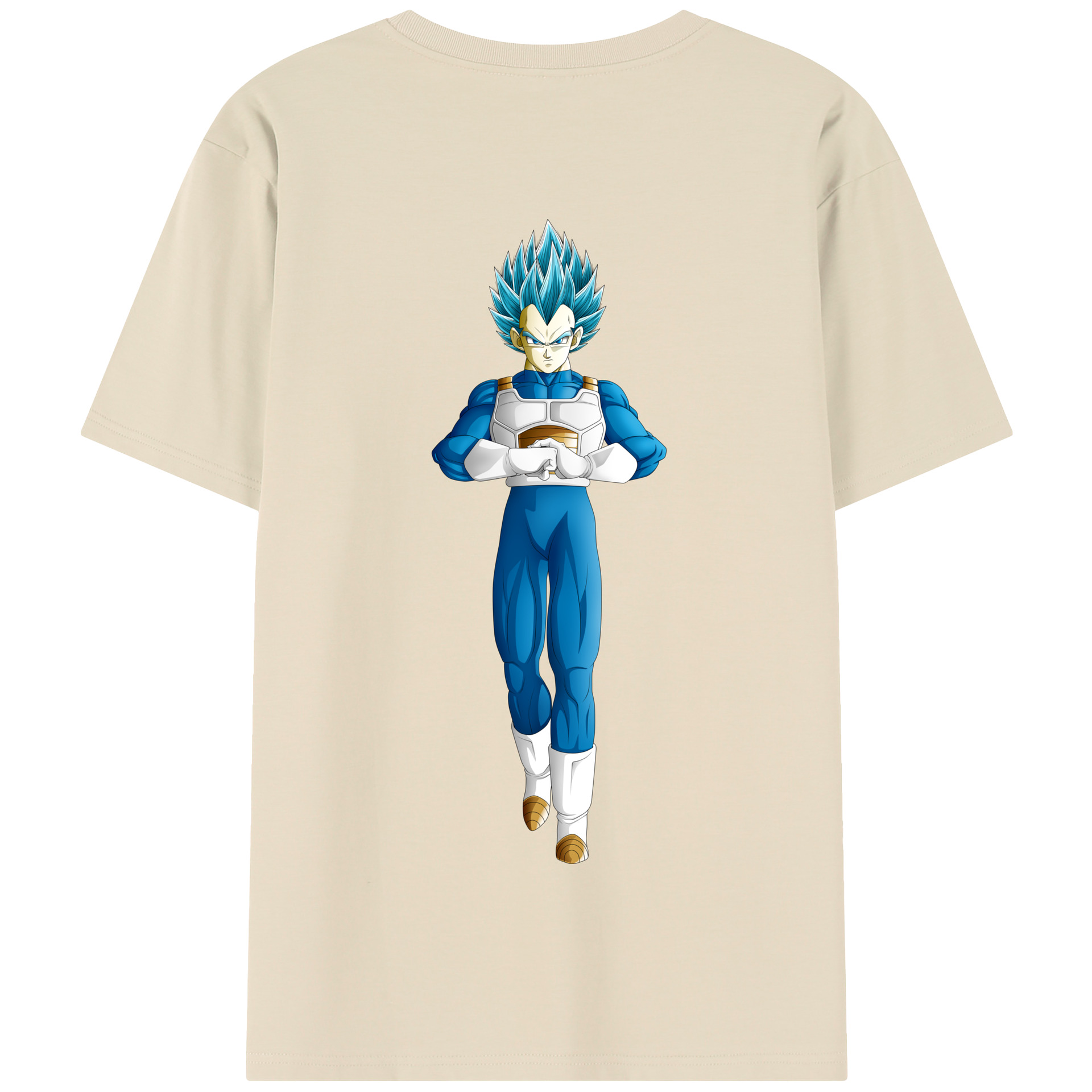 （画像用） ドラゴンボール ベジータ四世（Bejīta Yonsei）DRAGON BALL Vegeta IV 綿100％半袖Tシャツ（背面プリント）